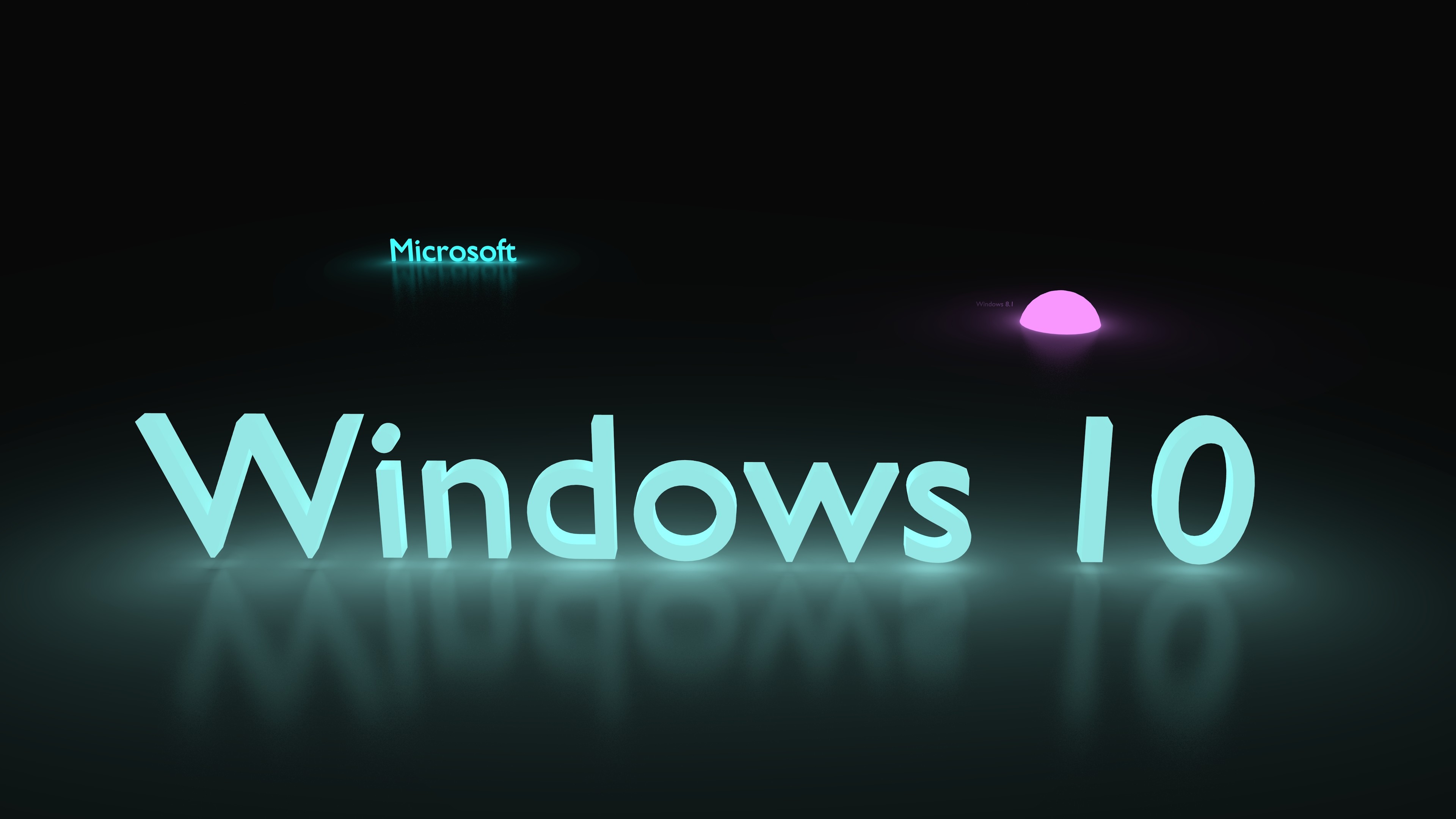 3840x2160 Windows 10 glowing blue