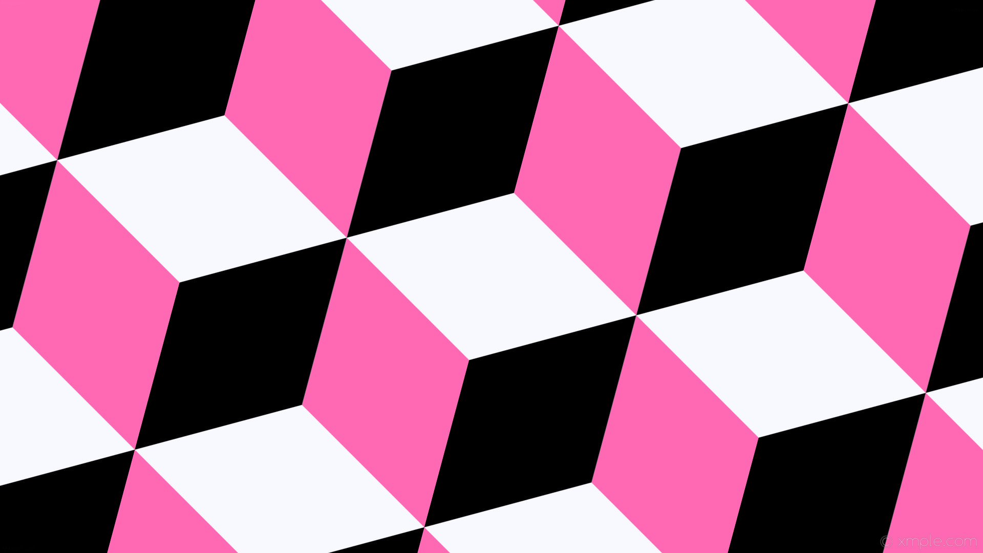 1920x1080 wallpaper white 3d cubes pink black ghost white hot pink #f8f8ff #ff69b4  #000000
