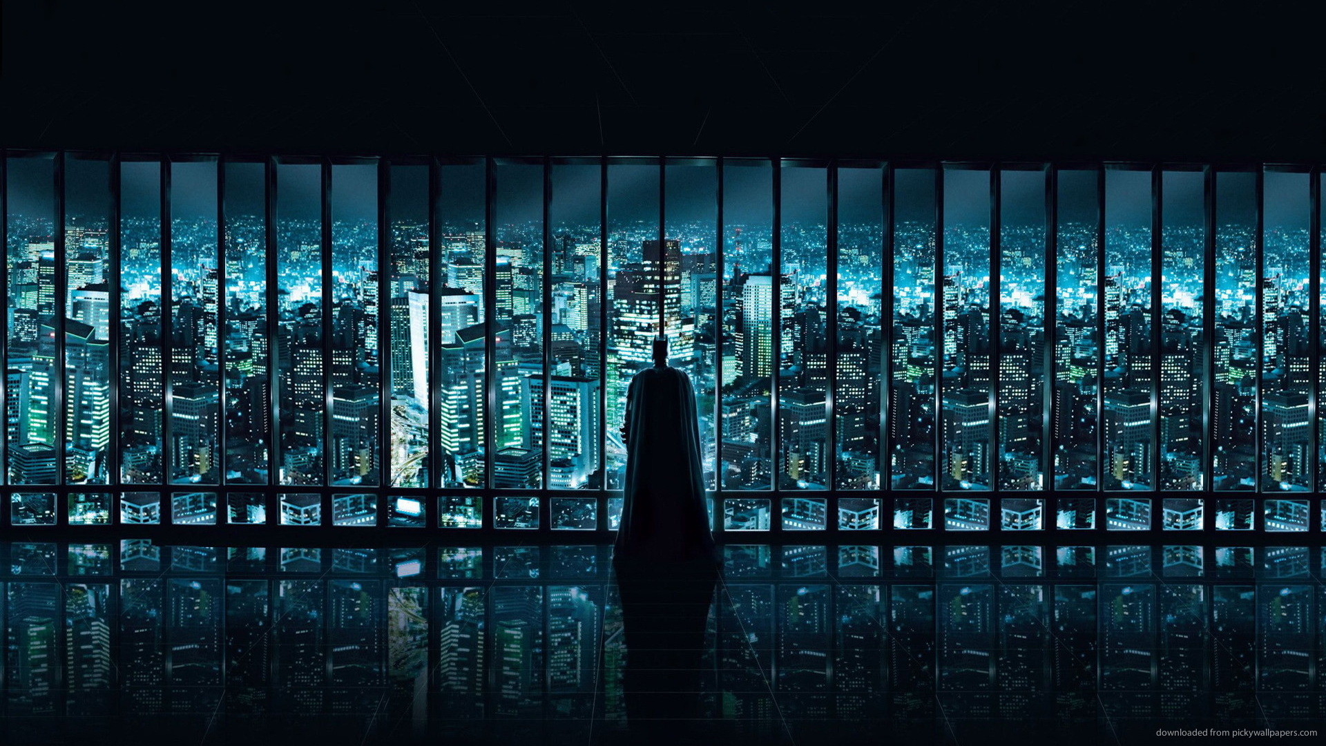 1920x1080 Batman epic glass wall picture