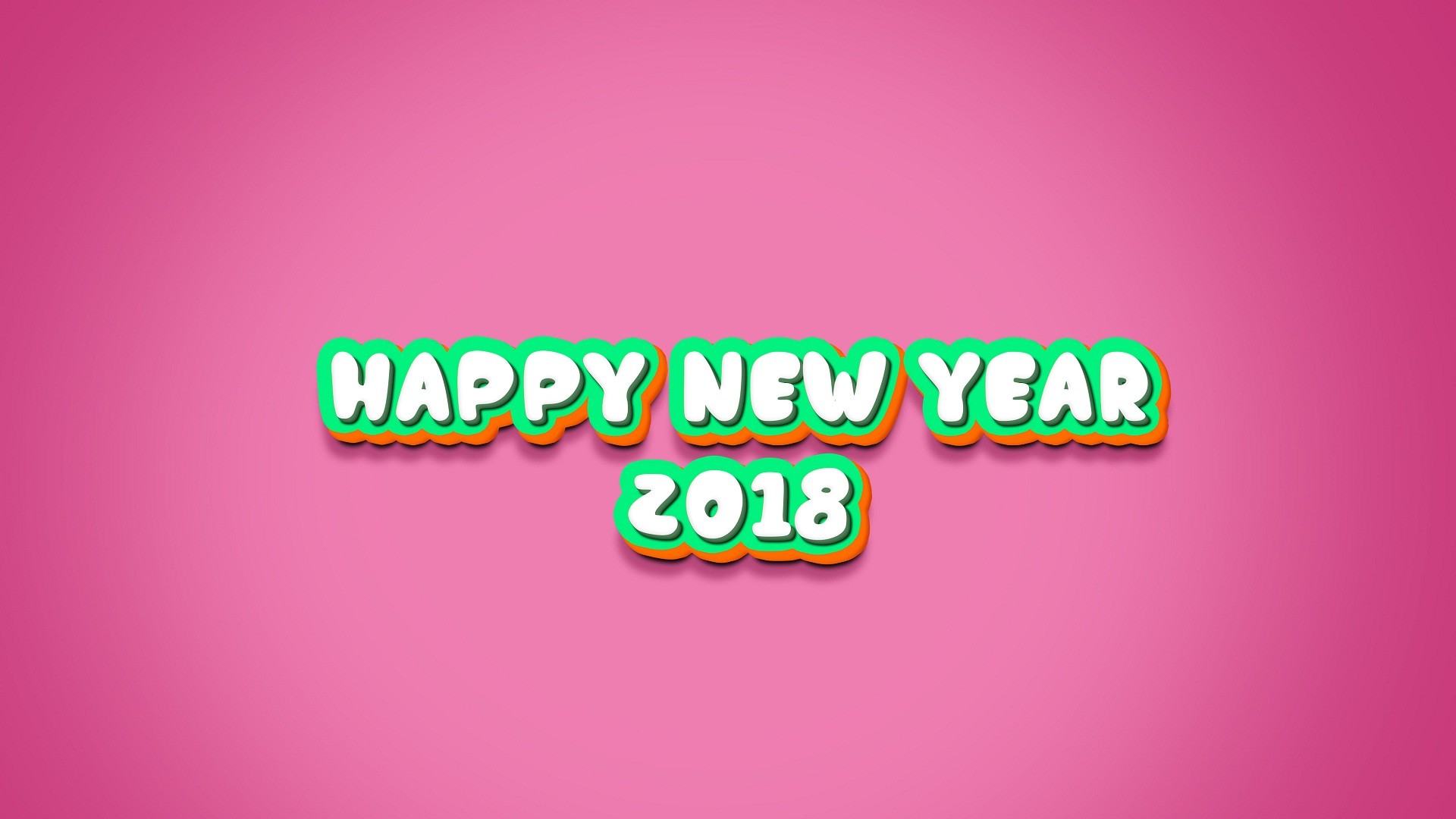 1920x1080 Happy New Year 2018 pink background wallpapers