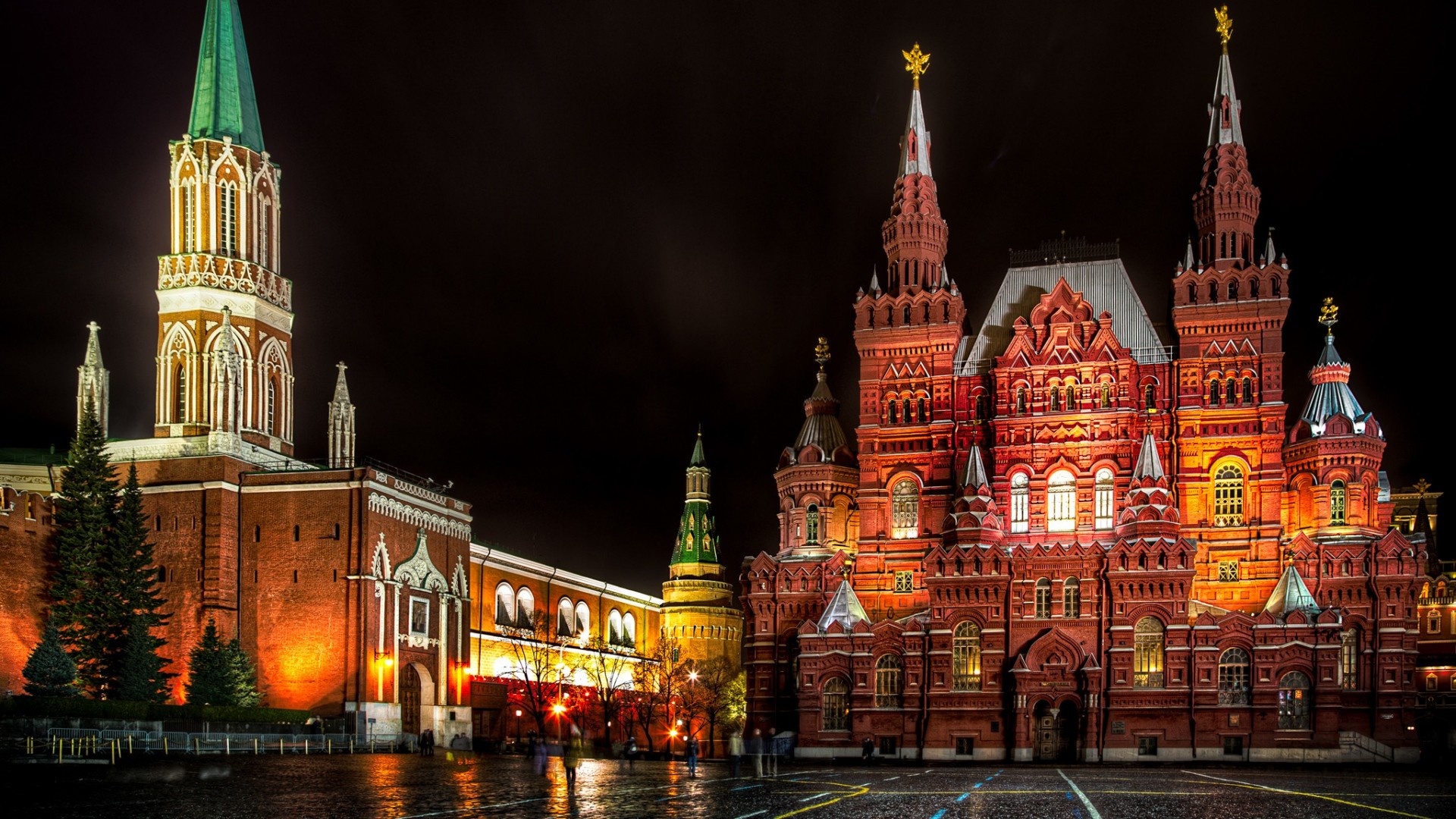 1920x1080 Preview wallpaper moscow, russia, red square, st nicholas tower, state  historical museum