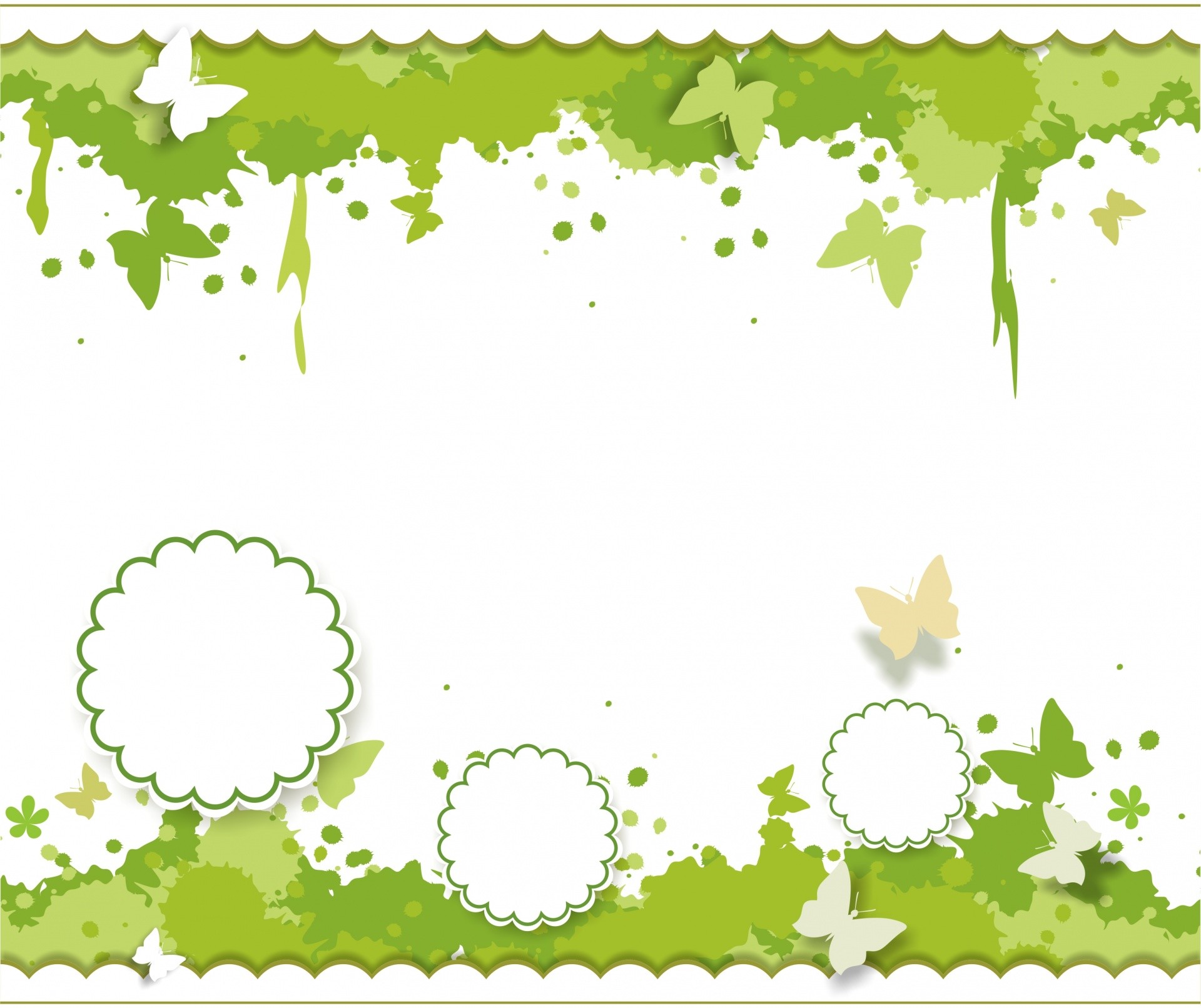 1920x1612 Spring Background With Butterflies