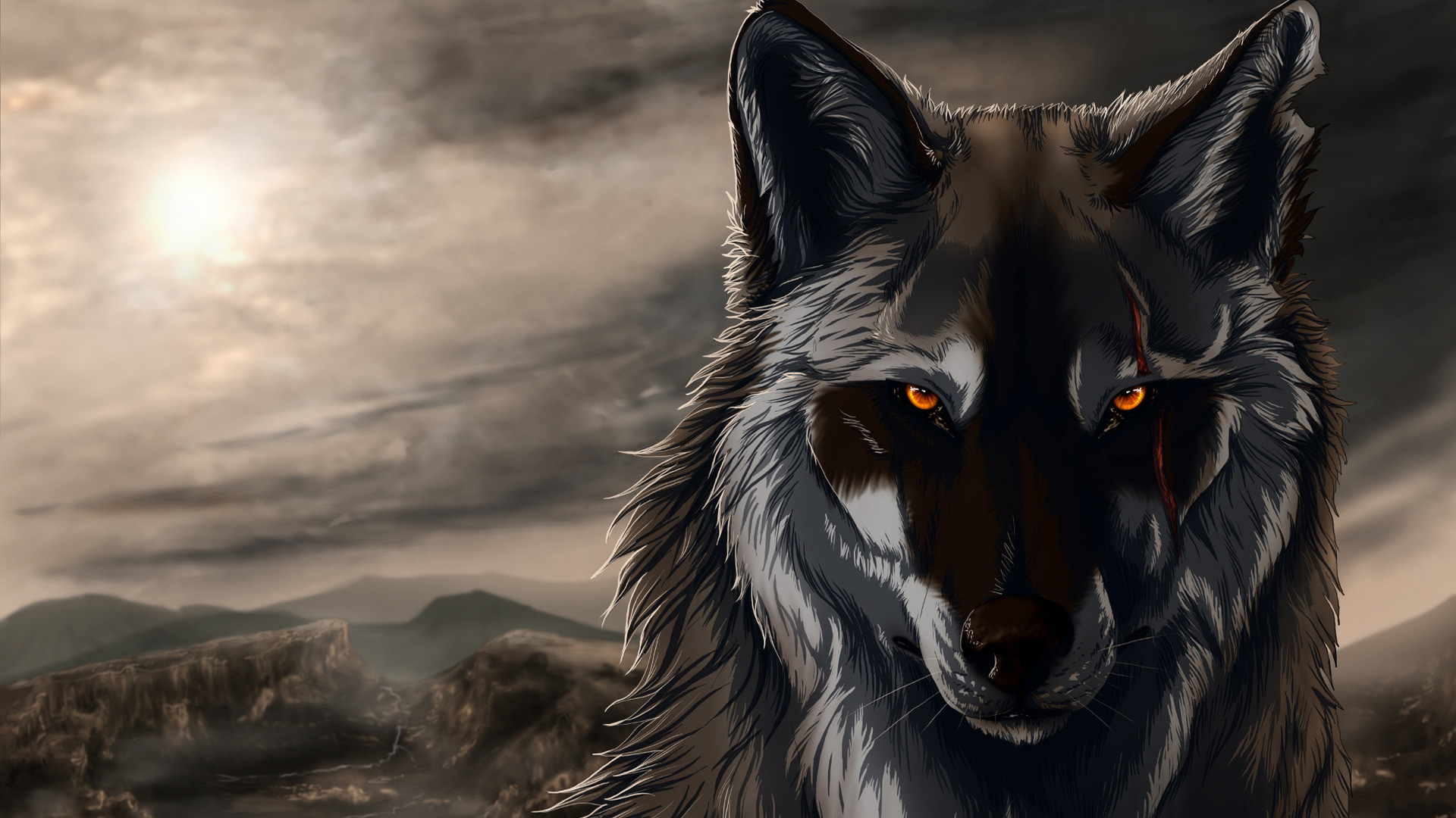 1920x1080 Fantasy Wolf Wallpapers