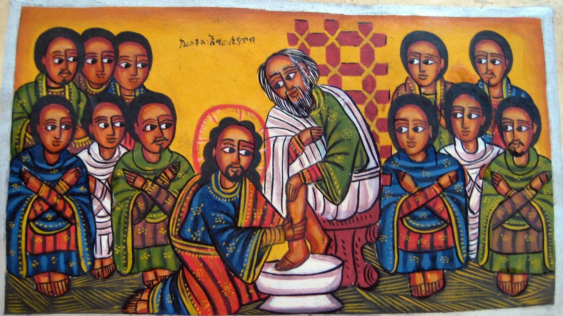1920x1080 Jesus, Ethiopian Orthodox Art, Arts, African Arts, Africa, Jesus Washing  Feet