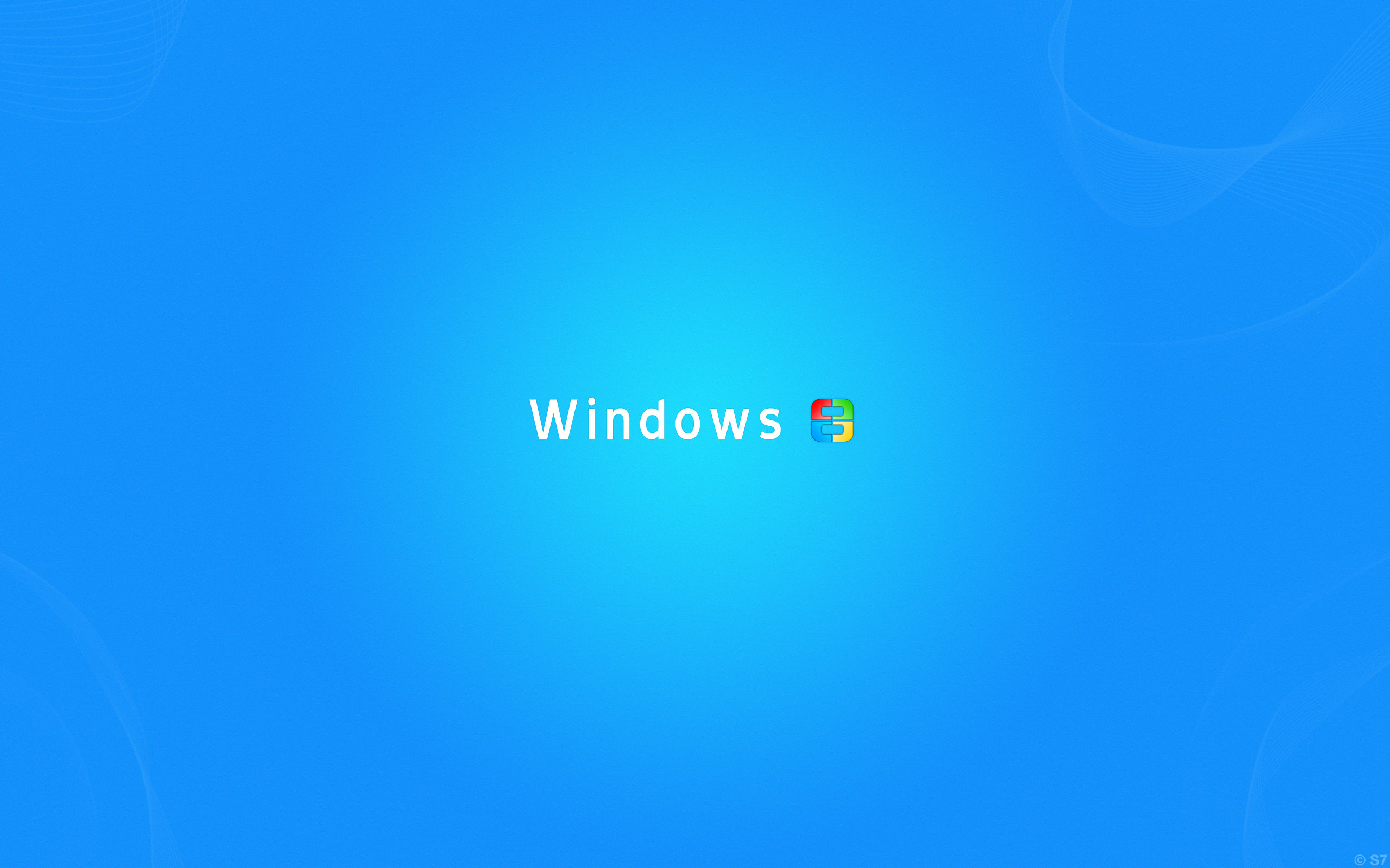 2560x1600 Windows 8 Just Blue Color Hd Wallpaper For Desktop Wallpaper