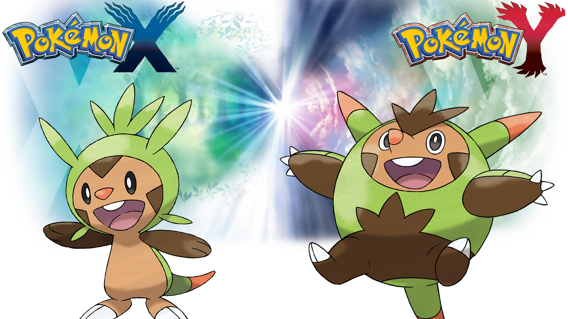 1920x1080 ... Pokemon X Y - Wallpaper - Chespin and Quilladin by Thelimomon