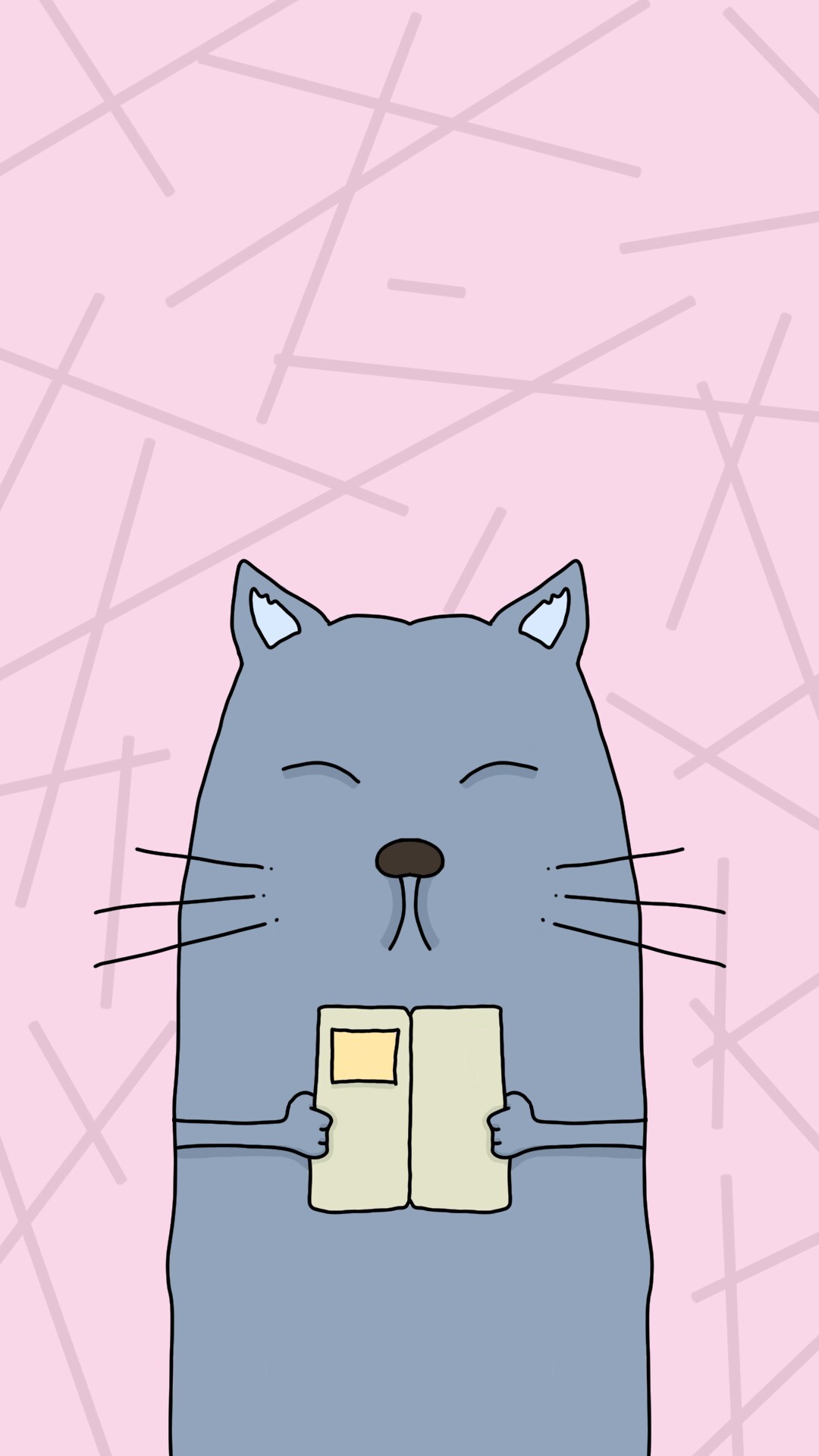 1080x1920 Smart cat #wallpaper #phone #iphone #vector #cartoon #drawing #grunge