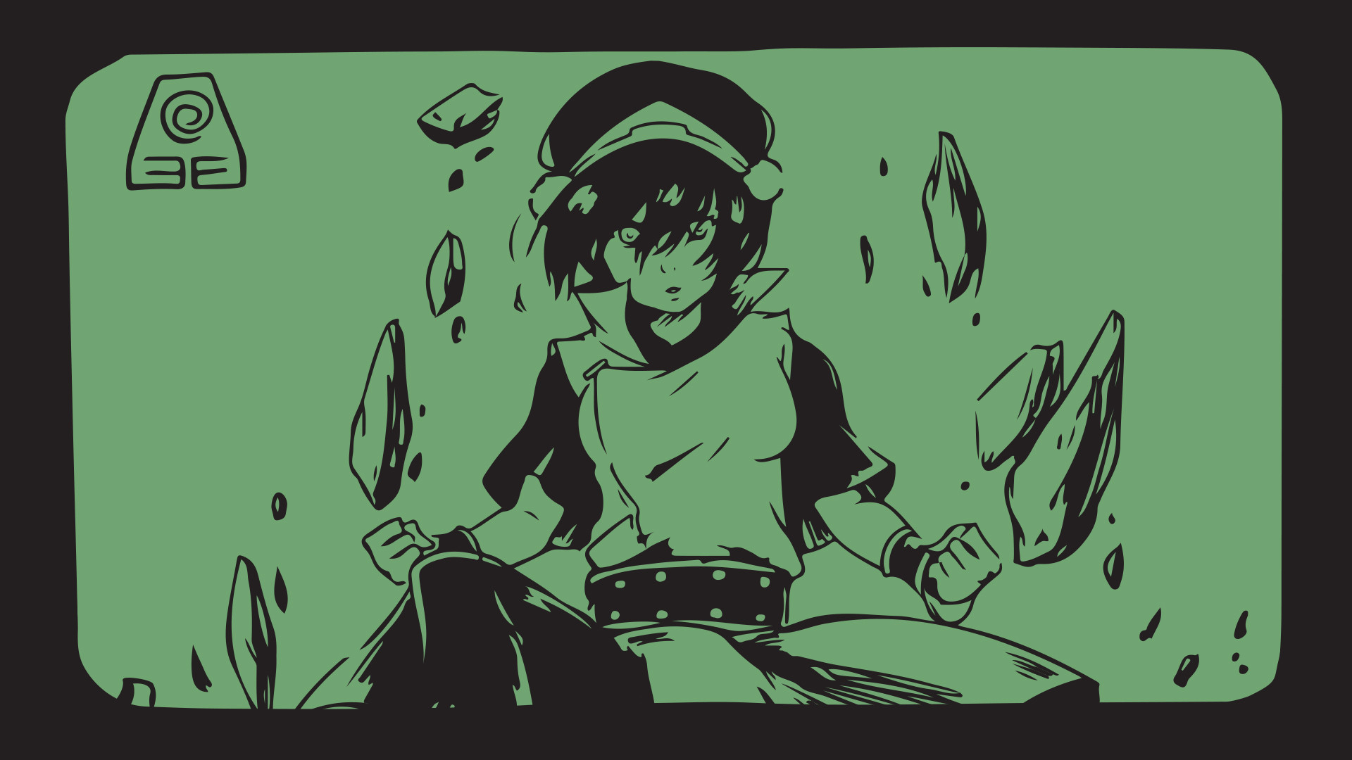 1920x1080 Fan content[Fan content] Quick vector Toph wallpaper I did from Gabriel  Picolo work.