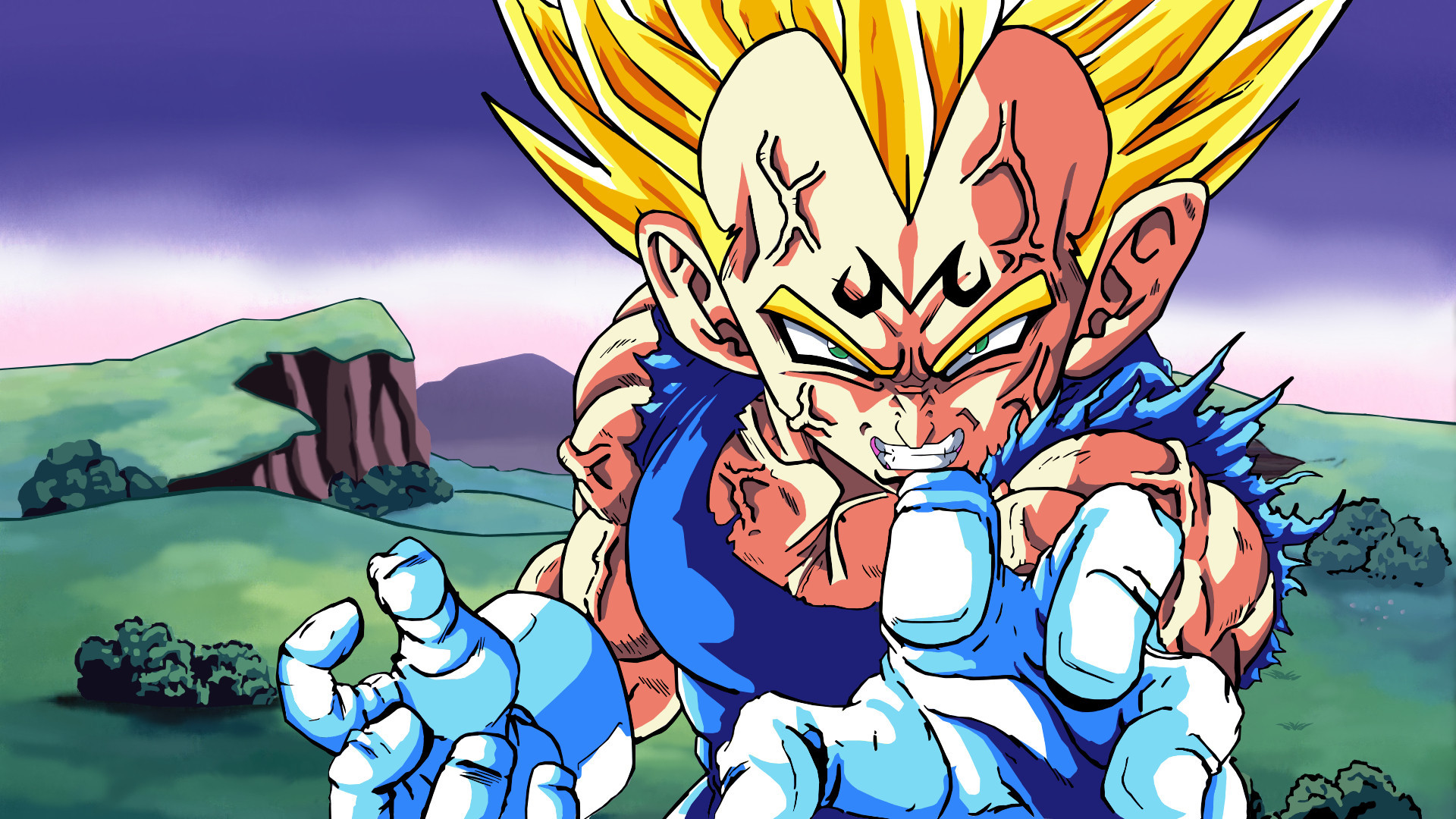 1920x1080 I made a Majin Vegeta wallpaper! Check it out! [] (I saw that cool  drawing the other day and wanted a wallpaper of it) ...