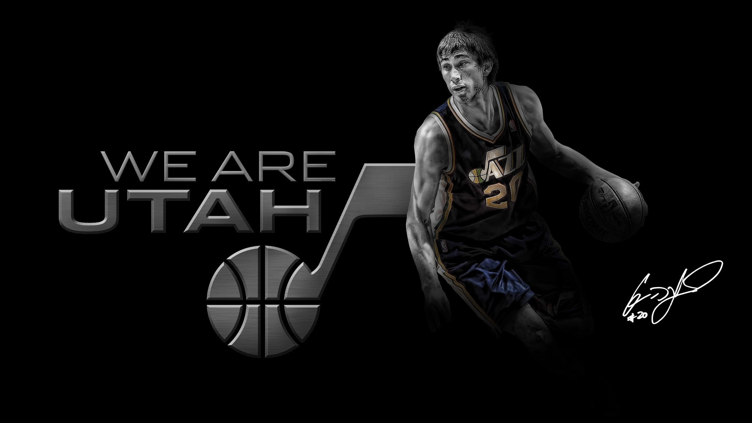 2560x1440 Gordon Hayward - 2013 We Are Utah Jazz