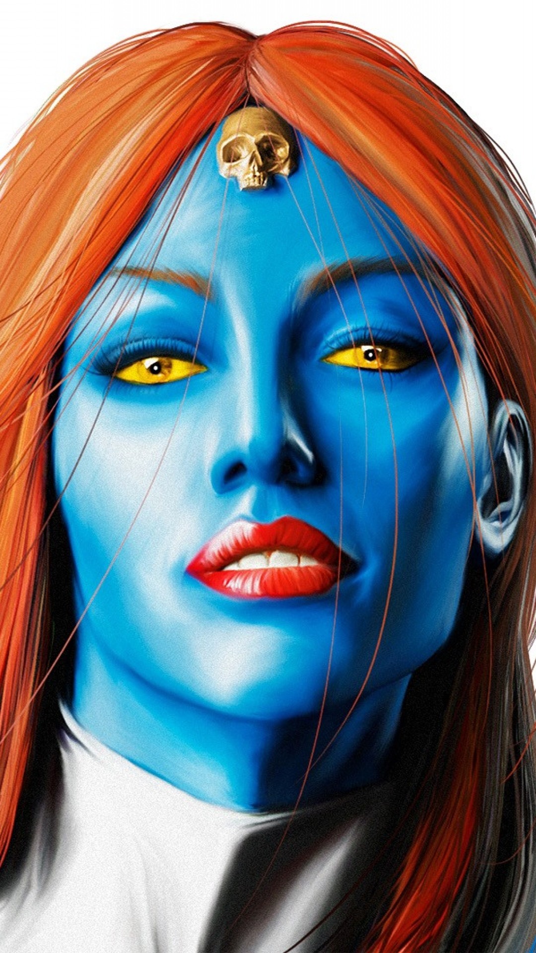 1080x1920  Wallpaper mystique, marvel comics, art, woman, face
