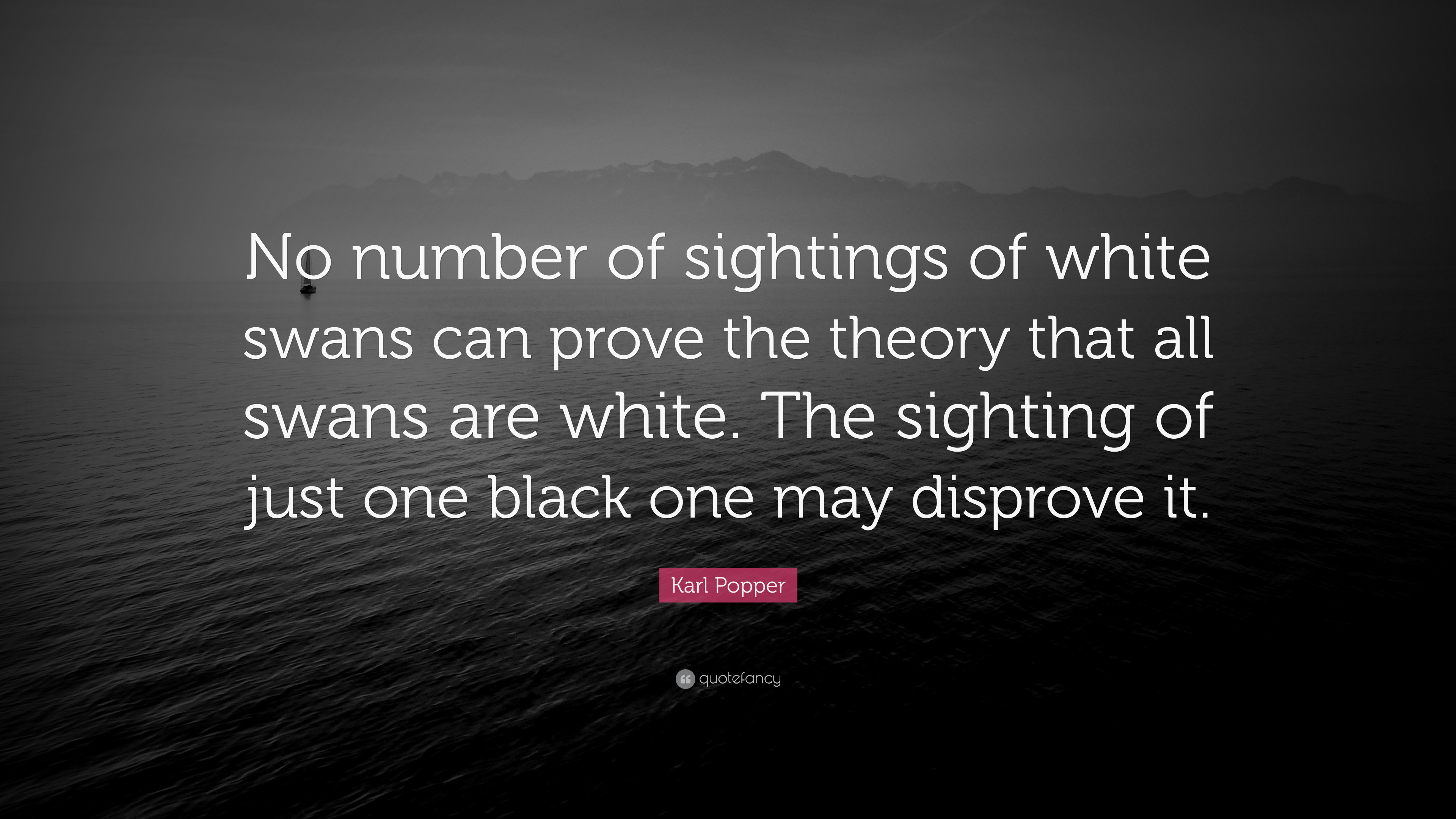3840x2160 7 wallpapers. Karl Popper Quote: “No number of sightings of white swans can  prove the theory
