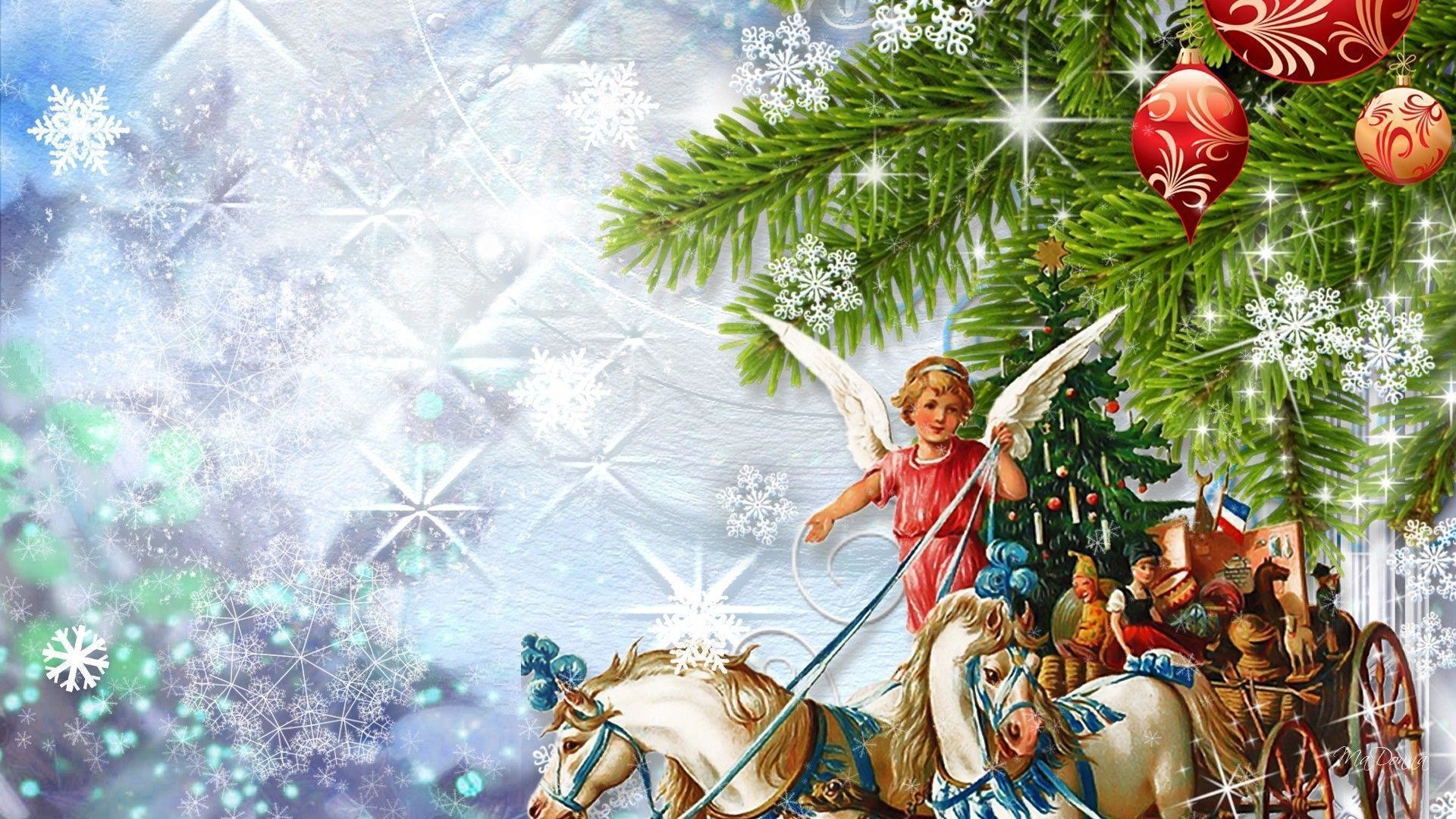 1920x1080 Christmas Angels Wallpaper | Sky HD Wallpaper