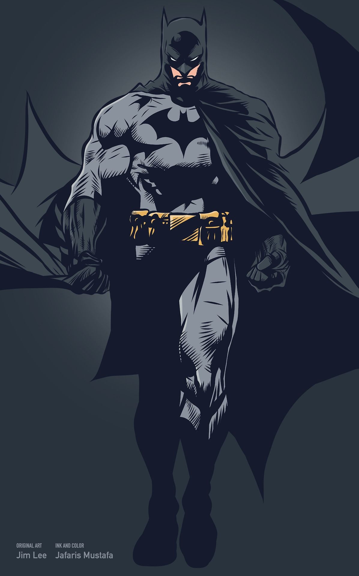 1196x1920 Batman - original artwork by Jim Lee. Adobe Ideas on iPad.