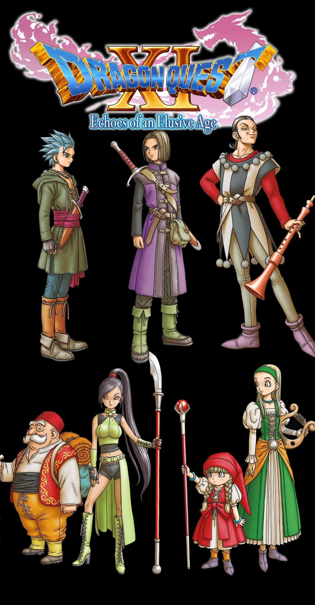 1080x2076 DQ XI Phone Wallpaper Dragon Quest, Akira, Anime Guys, Goku, Videogames,