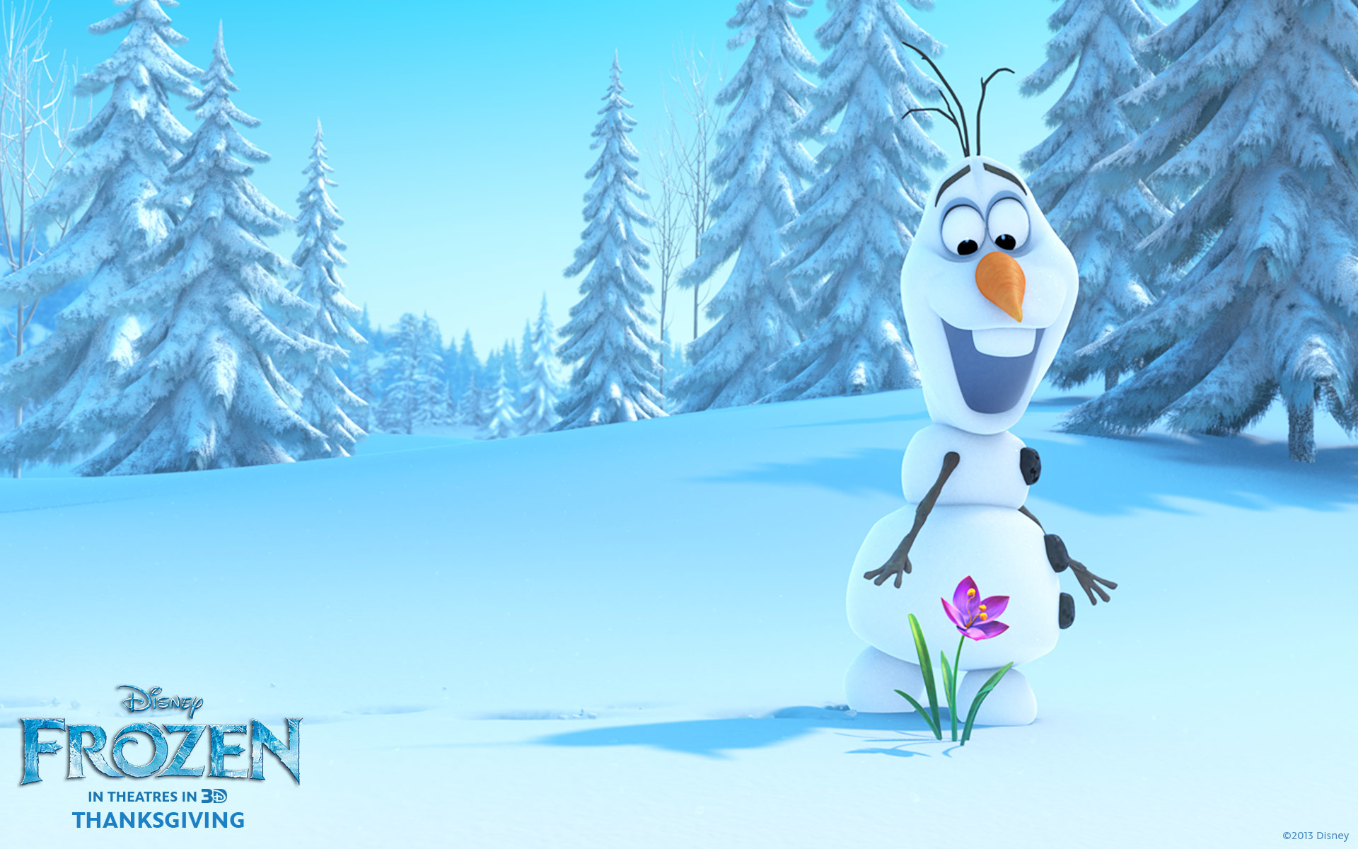 1920x1200 Olaf the snowman from Disney movie Frozen wallpaper