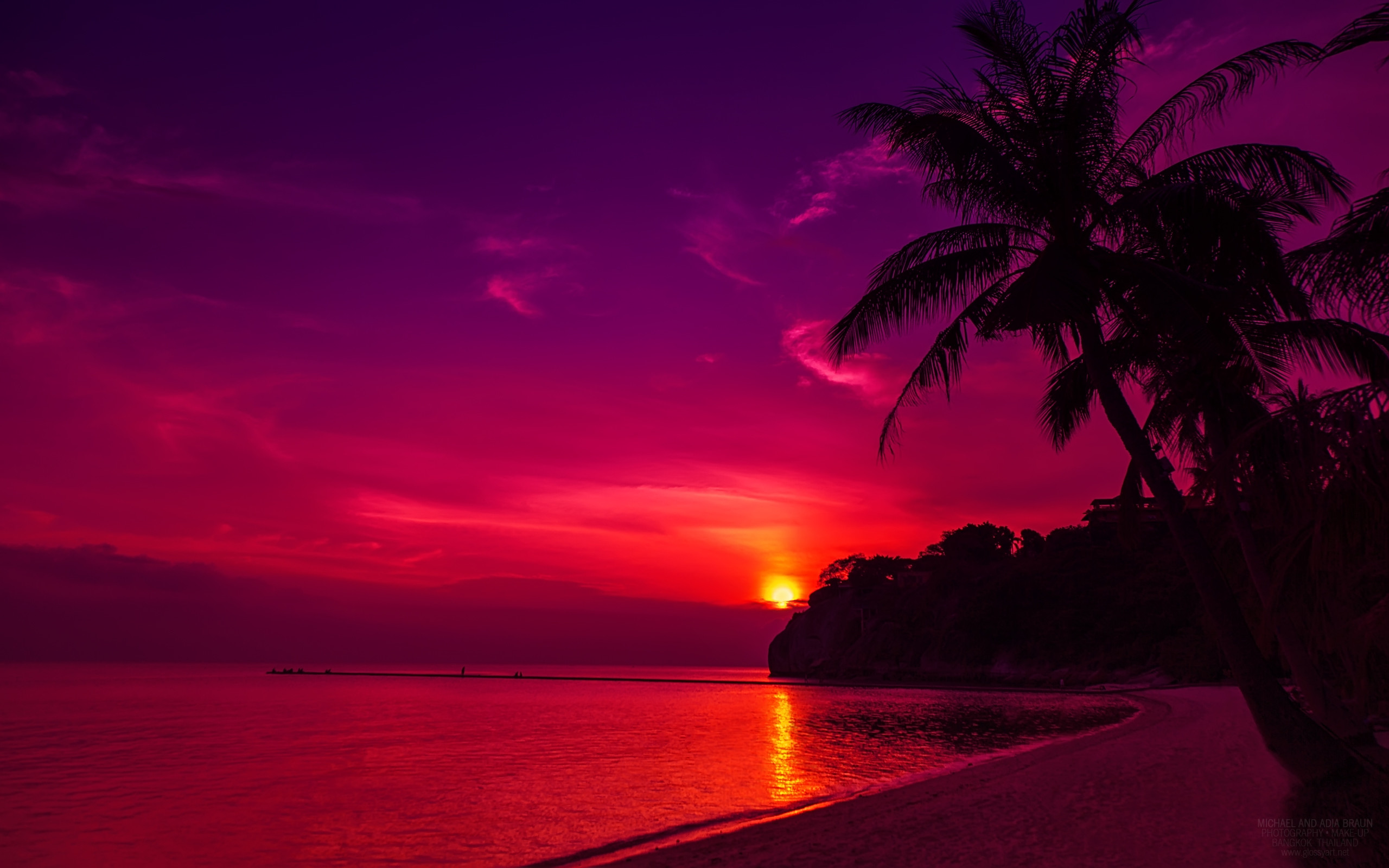 2560x1600 Pretty Beach Sunset Backgrounds Thailand beach sunset
