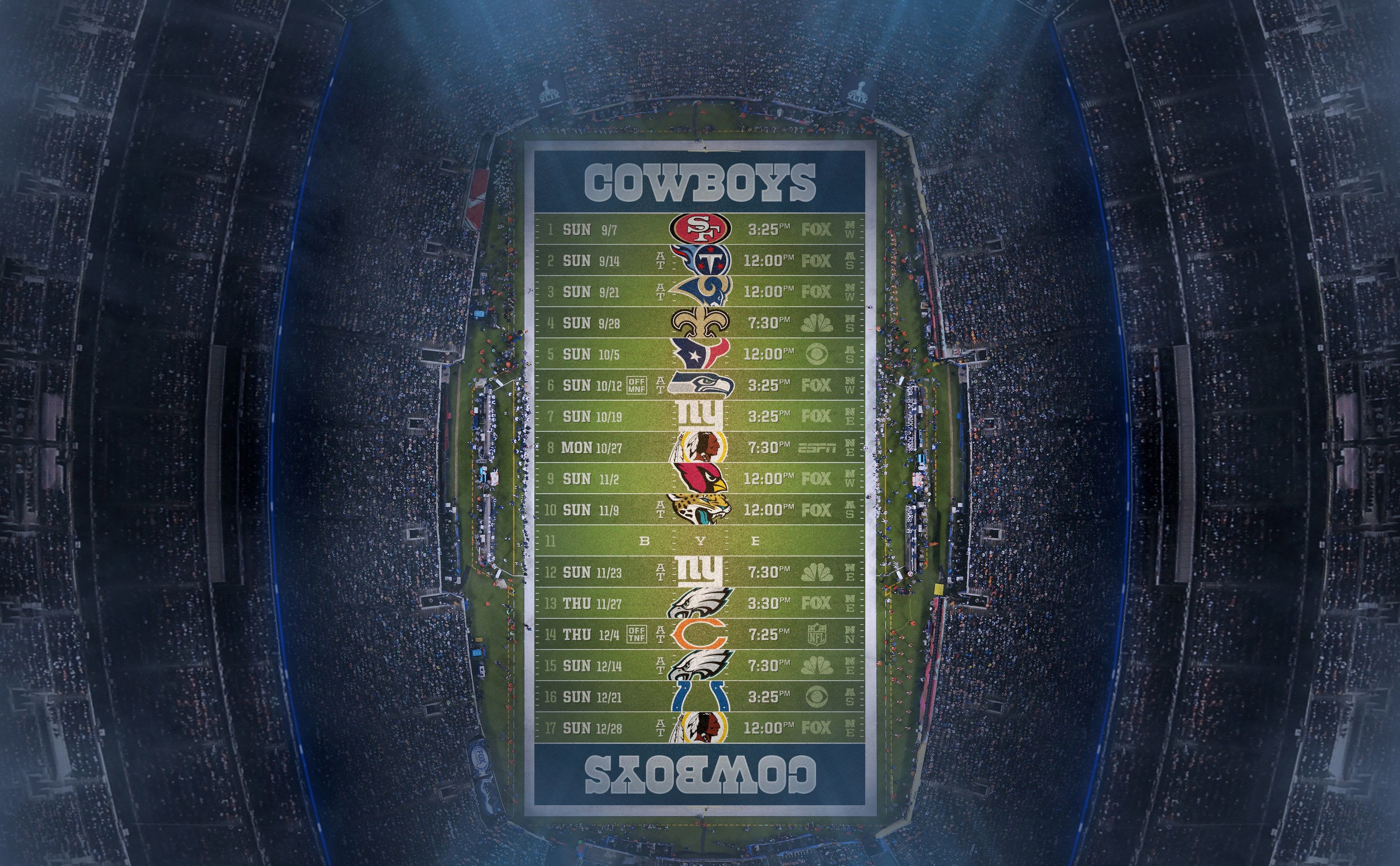 3414x2112 Dallas Cowboys Schedule Wallpaper ( px)