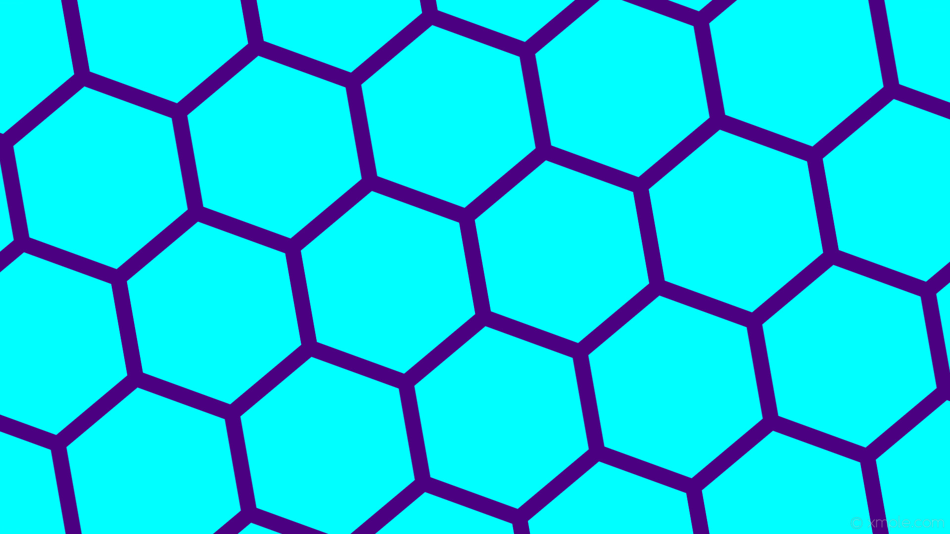 1920x1080 wallpaper honeycomb blue beehive hexagon purple aqua cyan indigo #00ffff  #4b0082 diagonal 10Â°