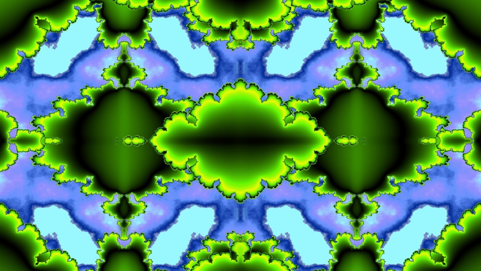 2048x1152  Wallpaper green, chaos, colorful, pixels