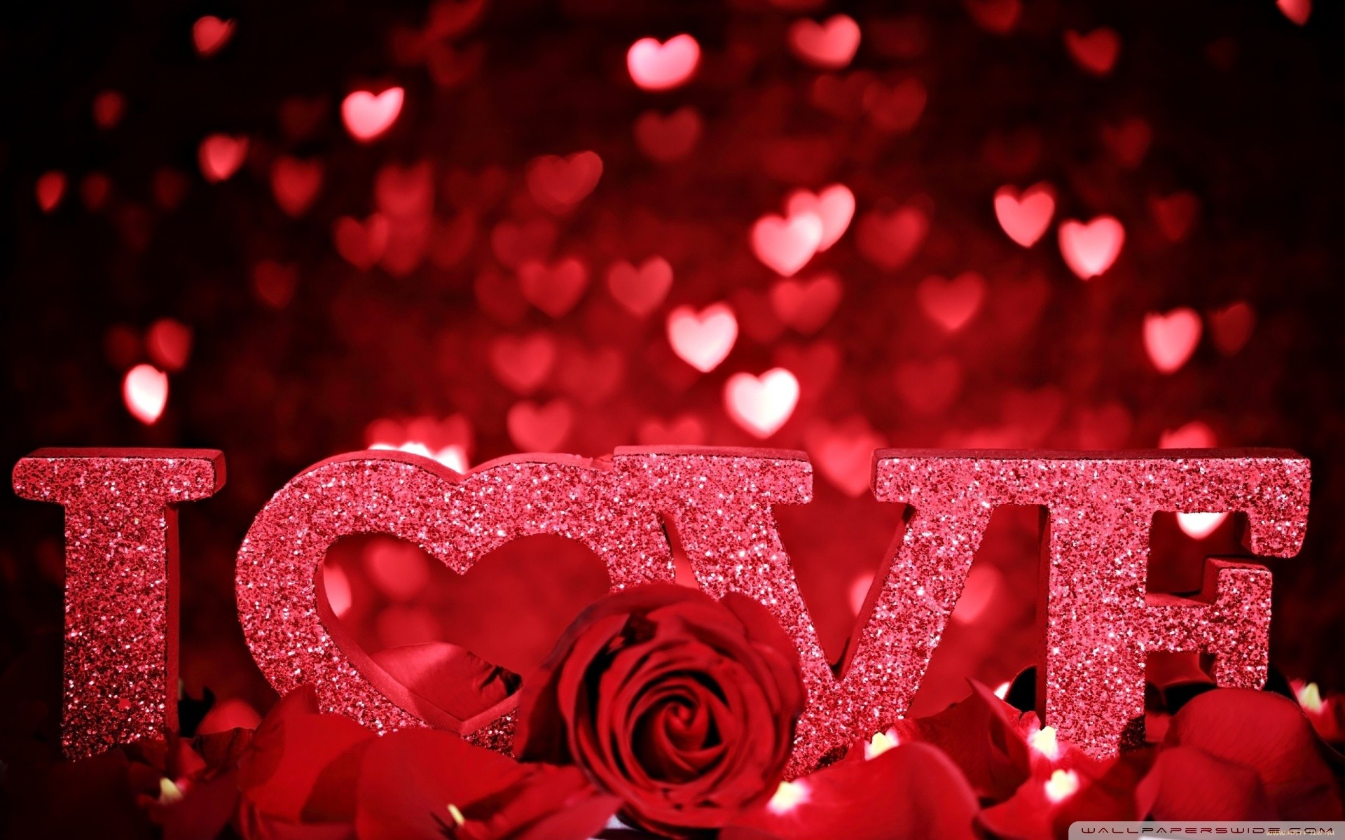1920x1200 Download beautiful love background in red colour