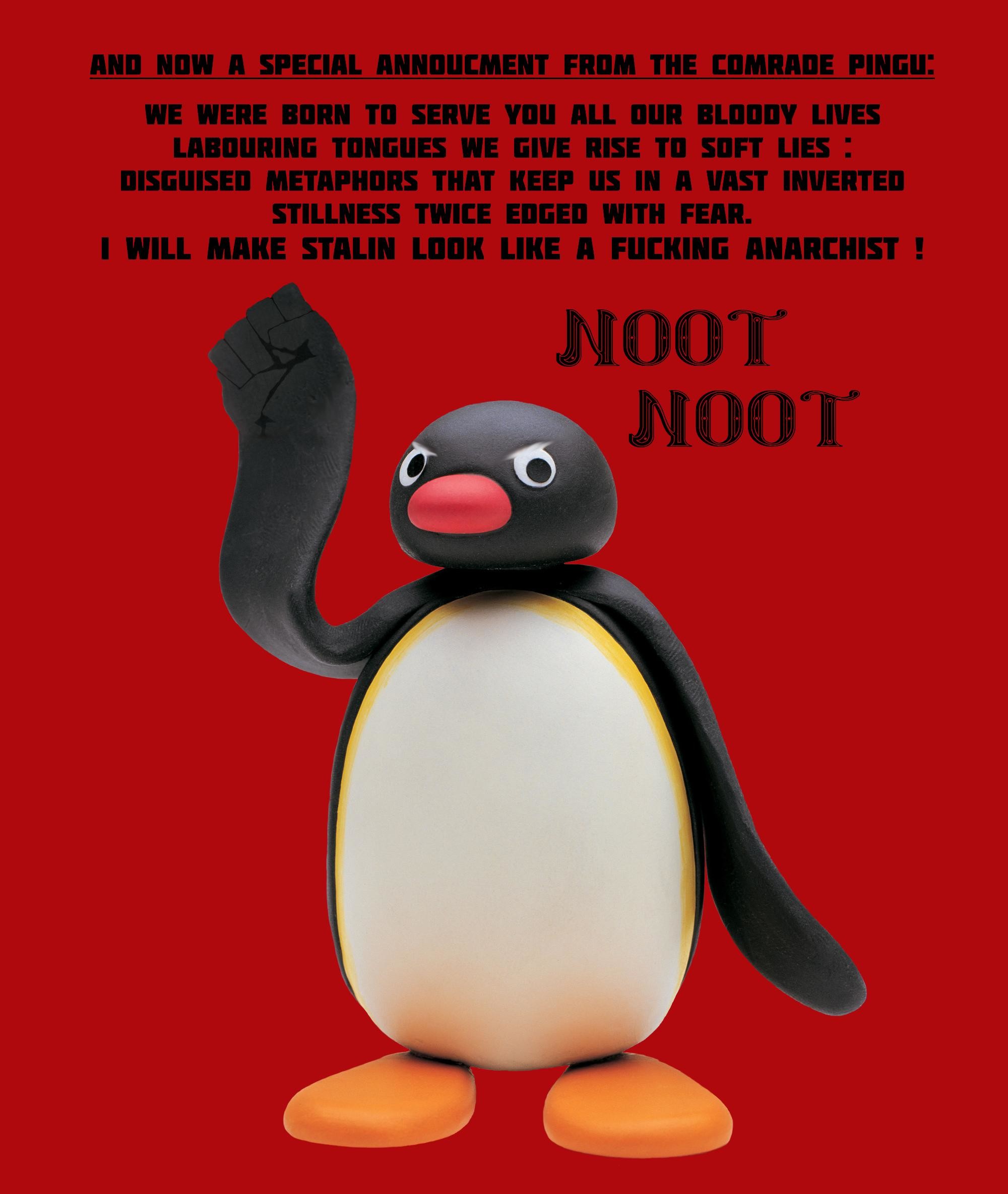 2000x2370 Listen up, Comrade Pingu has something to say!