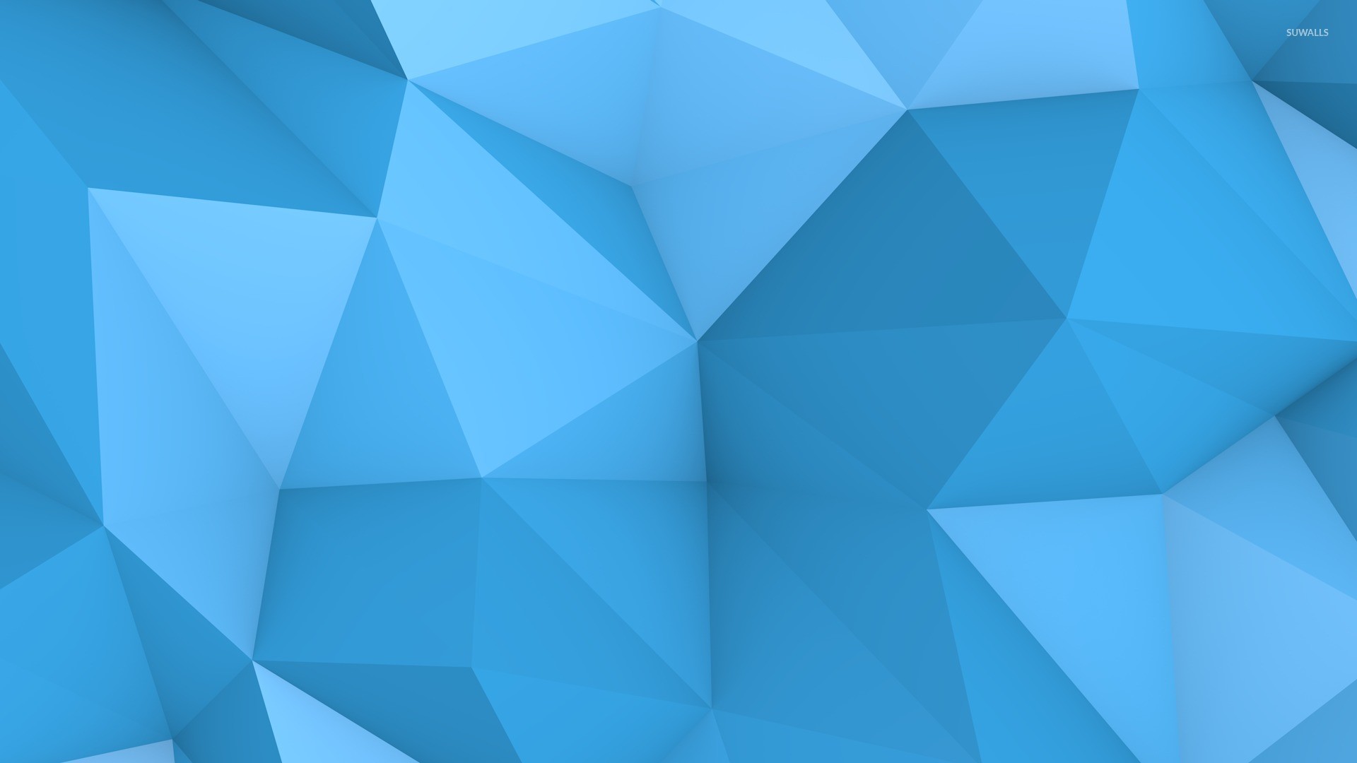 1920x1080 Blue polygon wallpaper