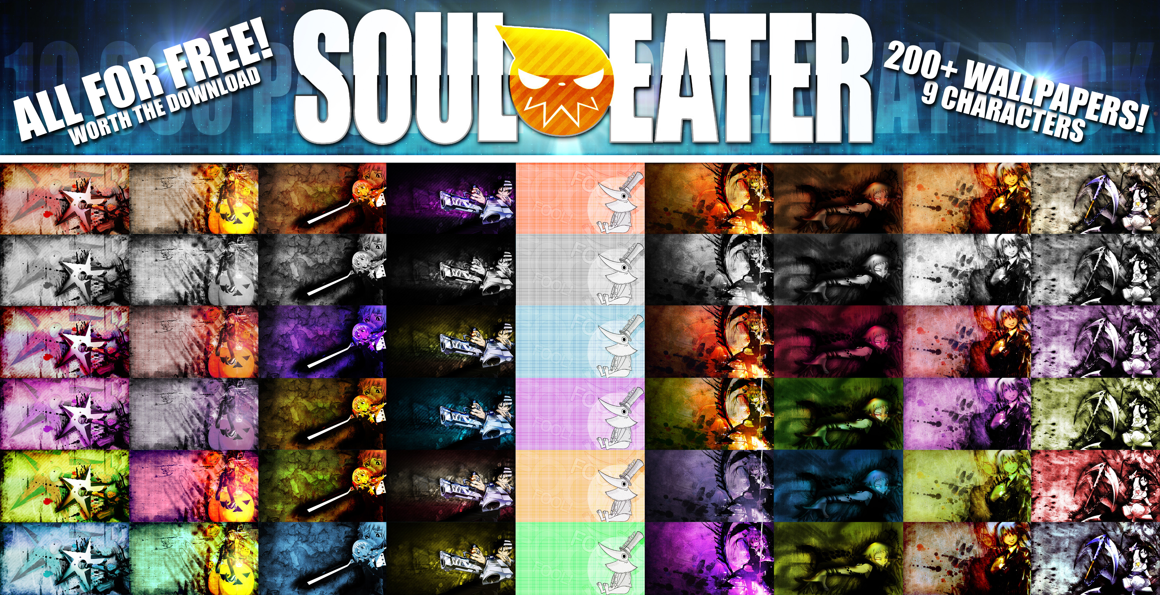 3825x1964 ... Soul-Eater 10k Wallpaper Pack (Read Description) by alekSparx