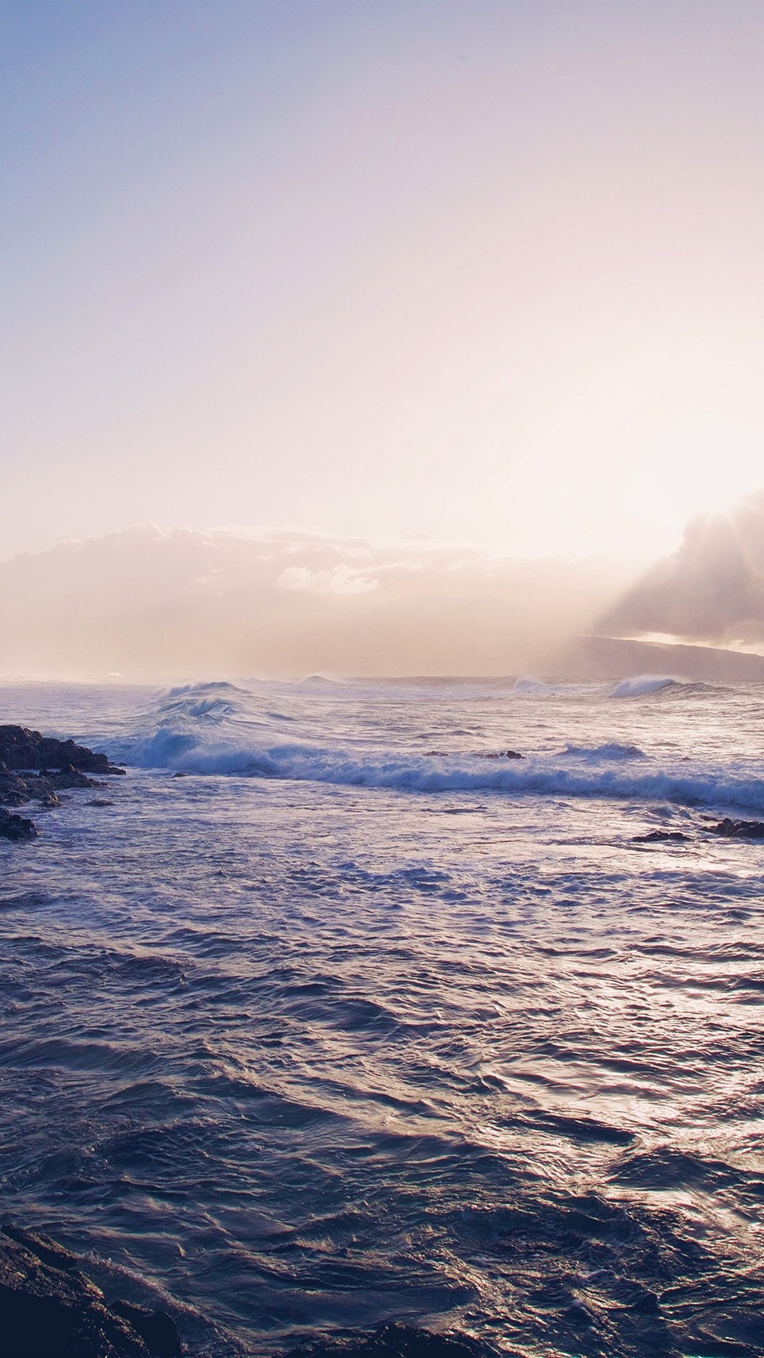 1080x1920 Sea Ocean Rock Nature Wave Sky #iPhone #6 #plus #wallpaper