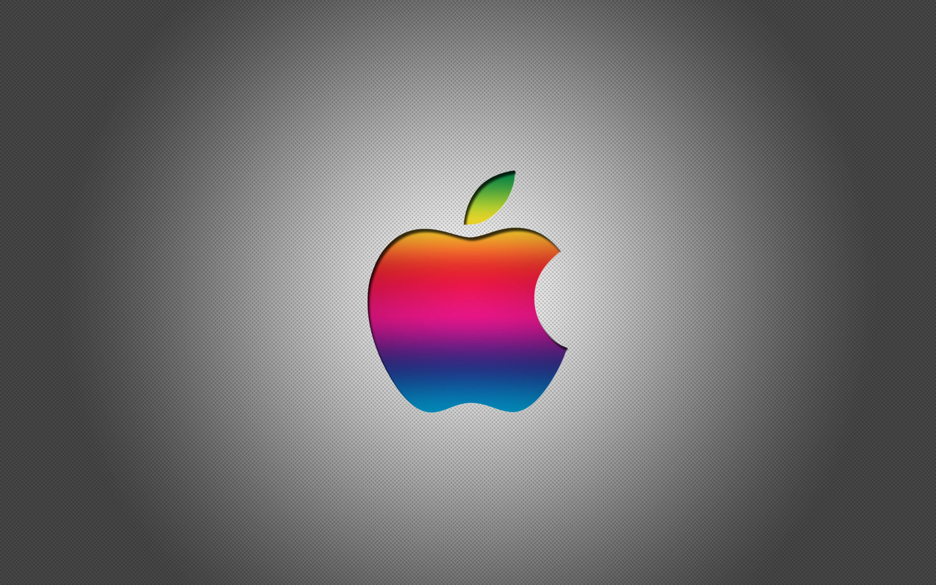 1920x1200 Colorful Apple Logo With Grey Background HD Wallpaper Desktop Mac