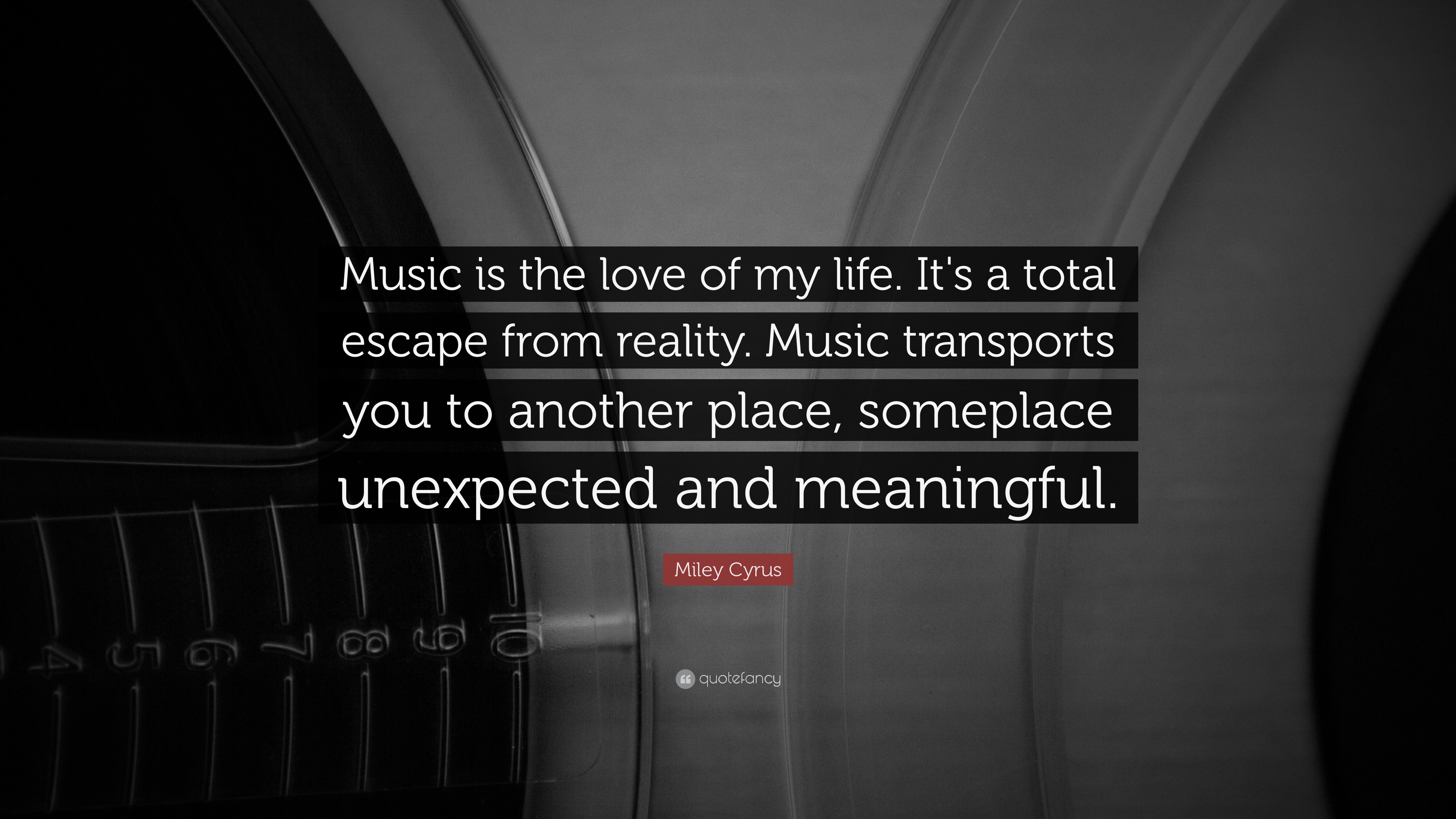 3840x2160 Miley Cyrus Quote: “Music is the love of my life. It's a total