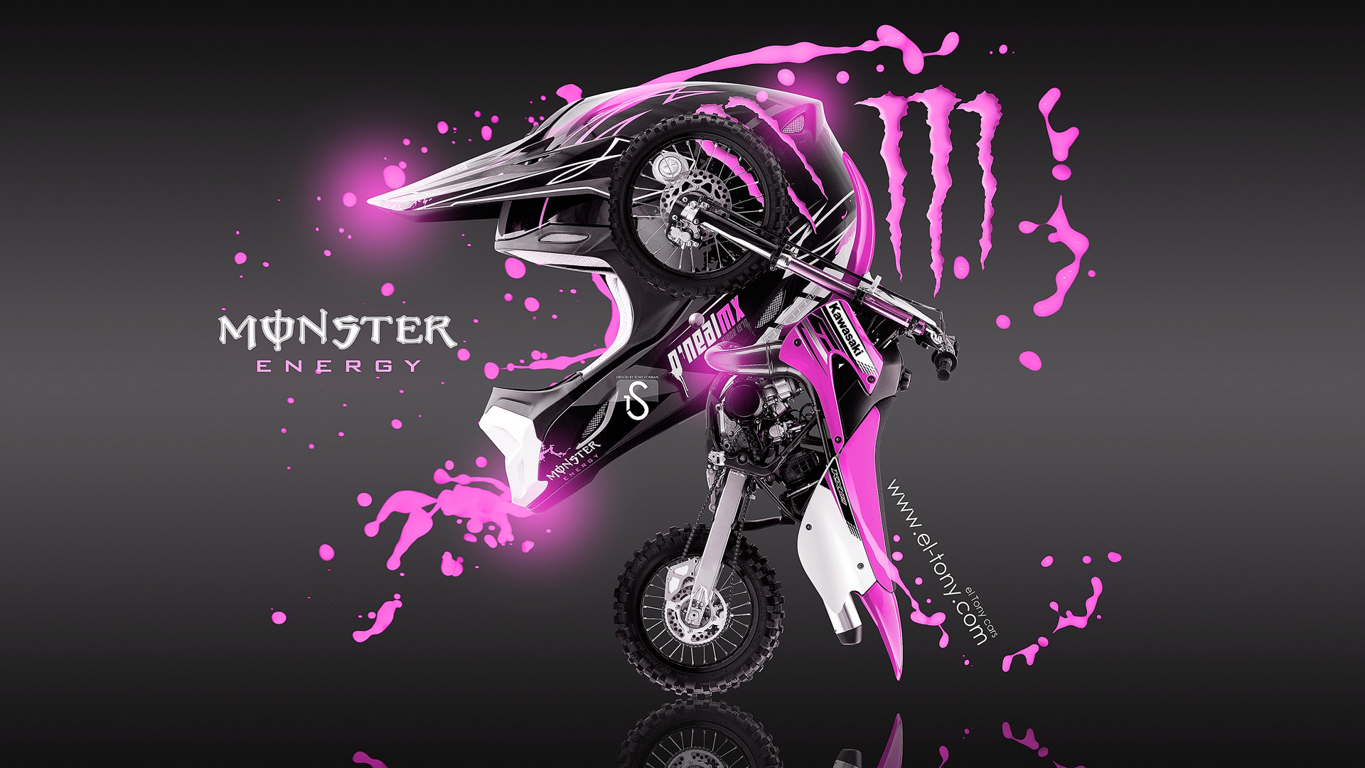 1920x1080 ... Monster-Energy-Fantasy-Moto-Kawasaki-Pink-Acid-2013- ...