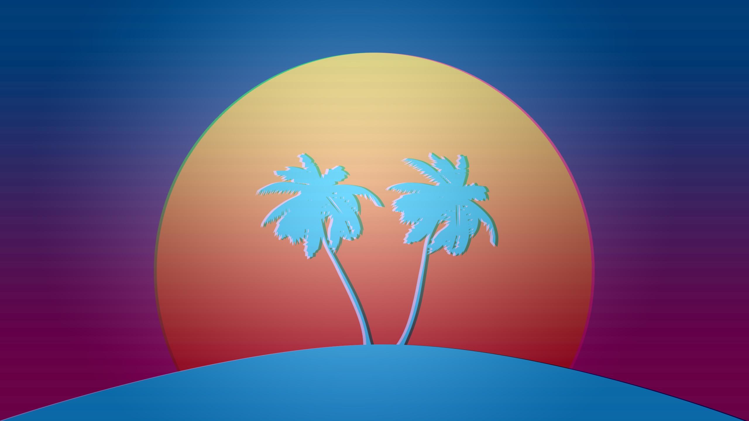 2560x1440 Vaporwave palm trees sunset | Vaporwave, Pixel Art, 80s, Sci Fi | Pinterest  | Wallpaper, Wallpaper backgrounds and Sci fi