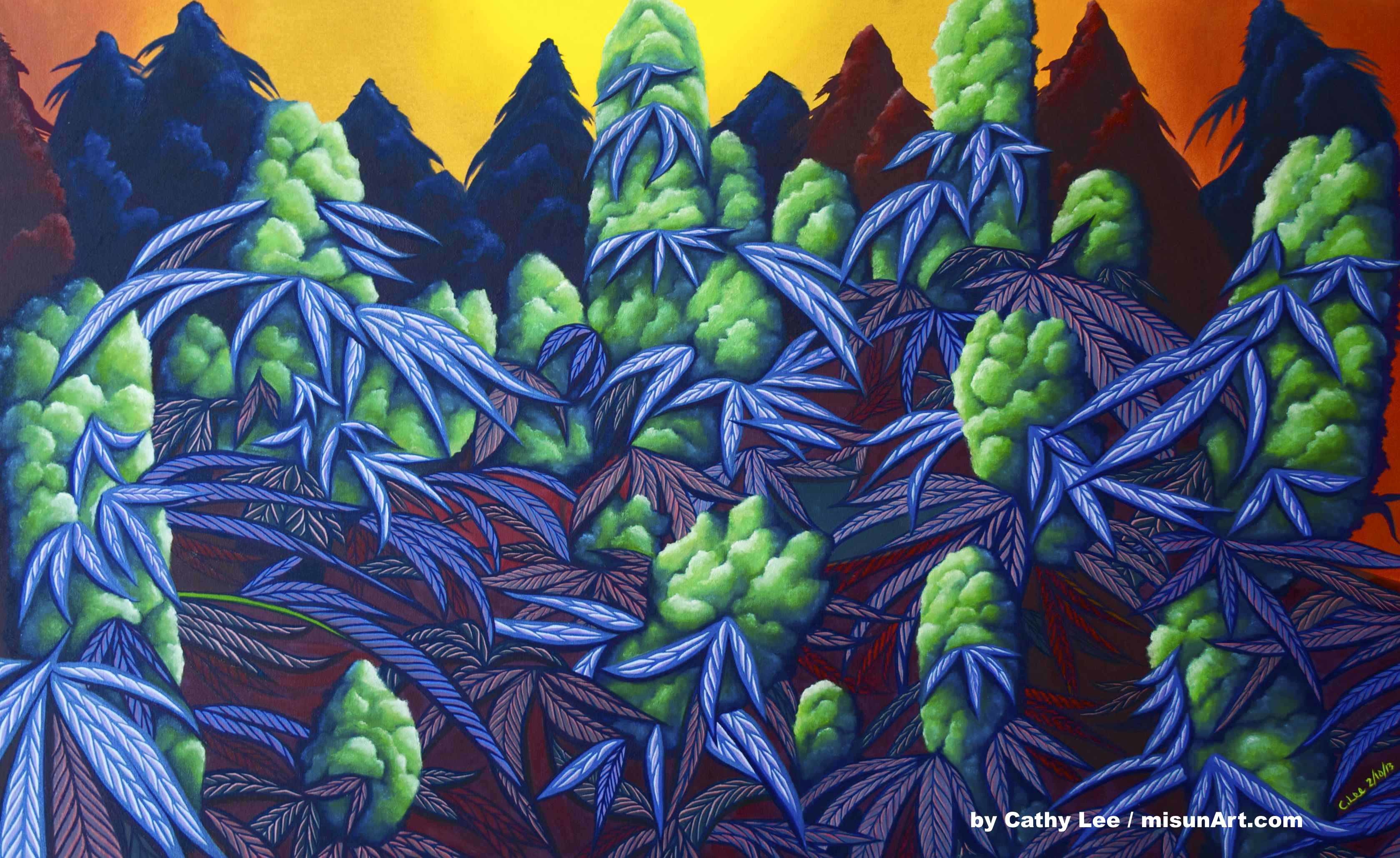 3359x2060 Cathy Lee - Featured Marijuana Artist - Stoner Artwork