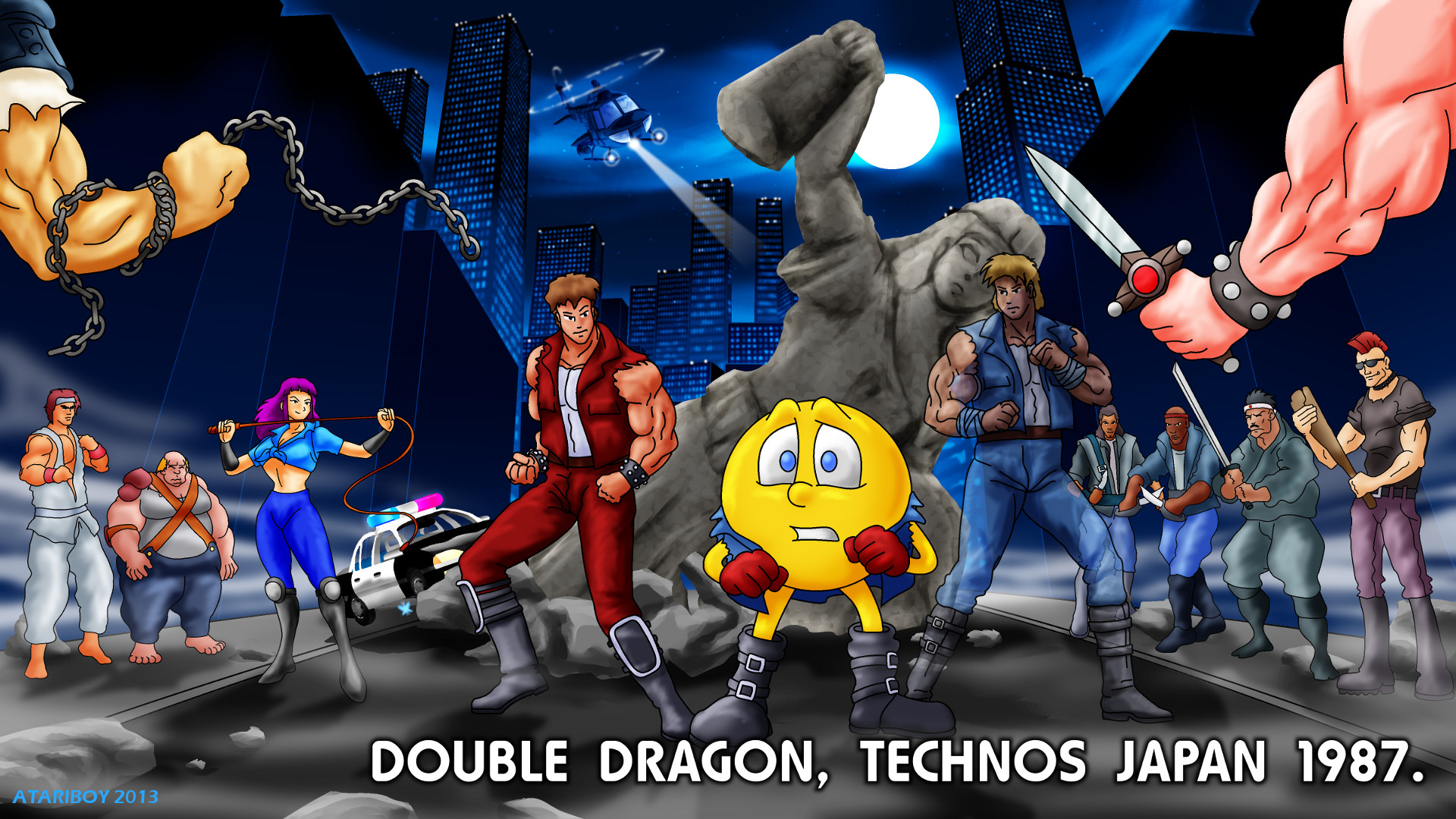 1920x1080 ... Pacman Fanfic - Double Dragon 1987. by Atariboy2600
