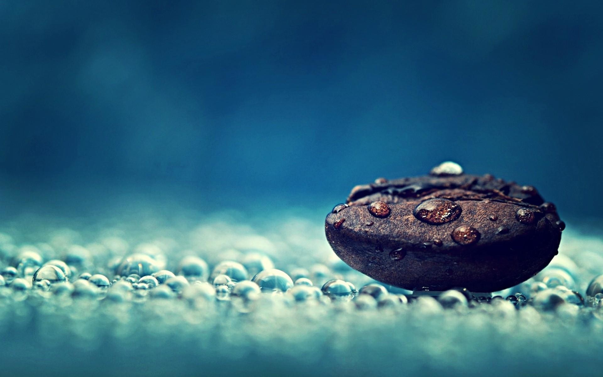 1920x1200 Water drops Relaxation Coffee beans Macro Relaxing HD Wallpapers. Download Desktop  Backgrounds, Photos,