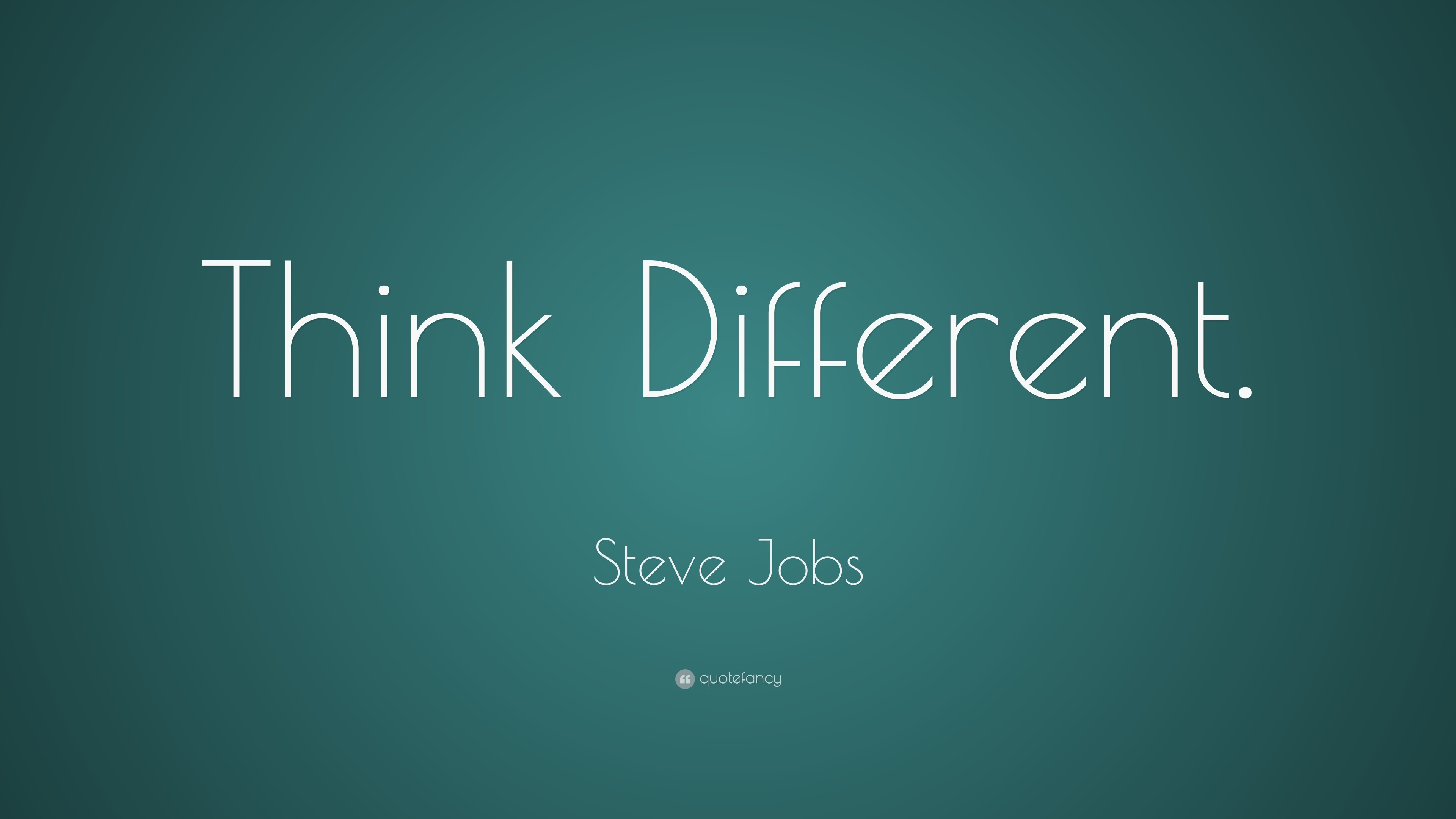 3840x2160 Steve Jobs Quote: “Think Different.”