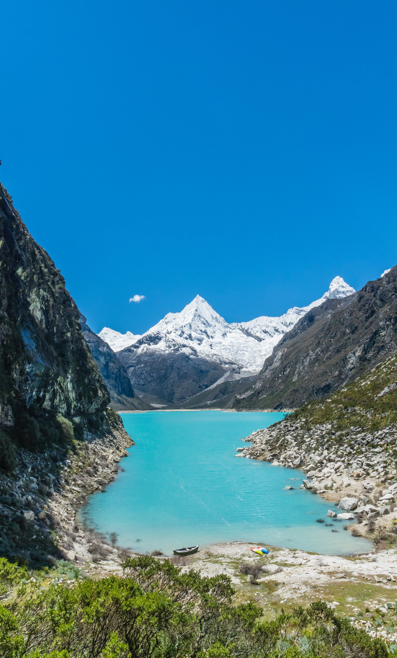 1280x2120 Downaload Lake Paron, mountains, blue sky, Peru wallpaper, , iPhone  6 Plus