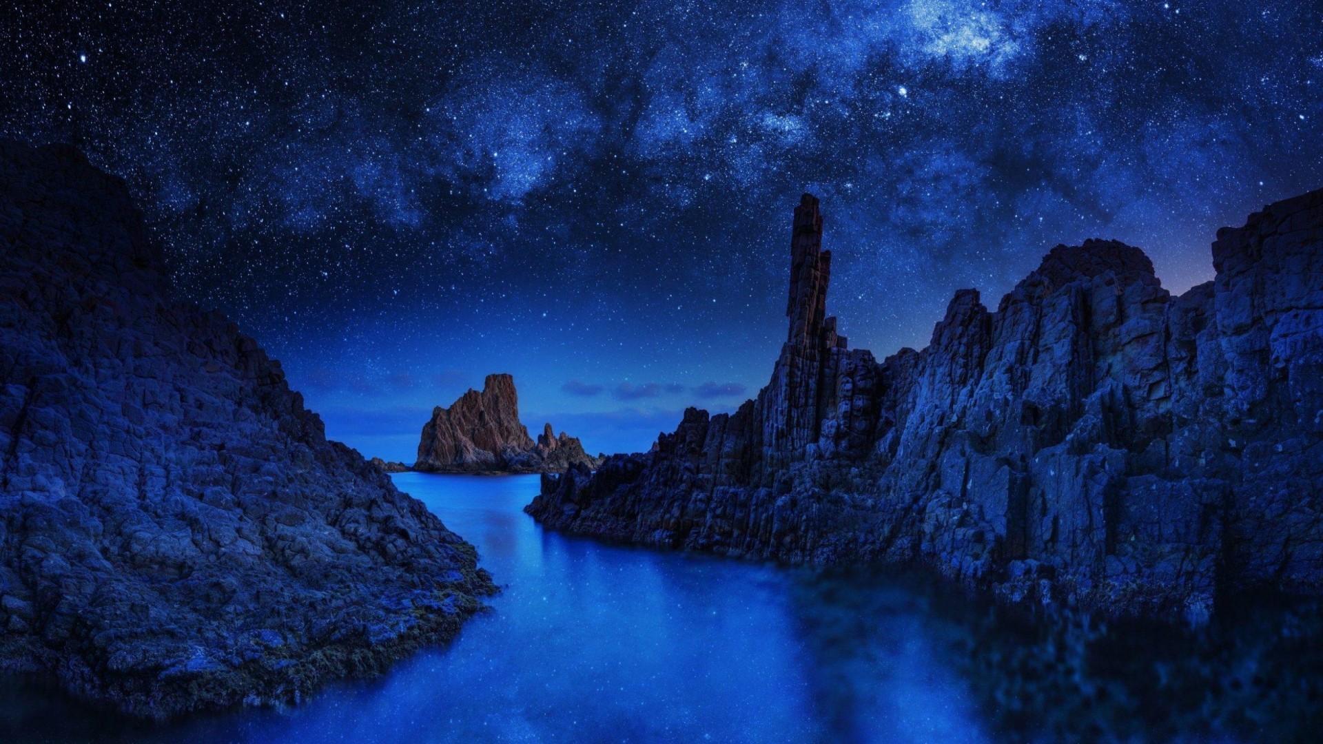1920x1080 Ocean blue Sea beautiful night wallpaper () Need #iPhone #6S #Plus