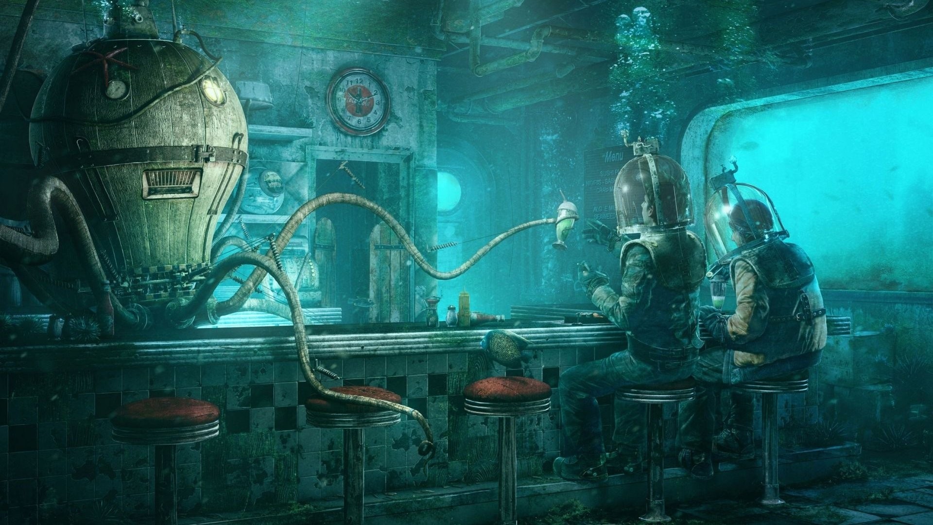 1920x1080 Sci Fi - Fantasy Underwater People Sci Fi Wallpaper