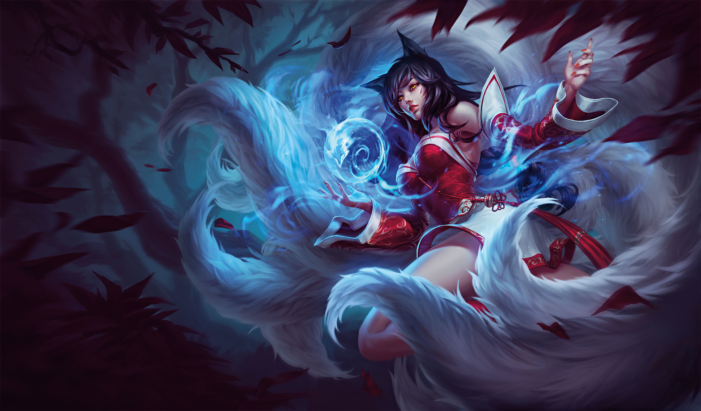 2280x1339 Ahri the nine tailed fox one of the champions from league of legends | Ahri  League of Legends | Pinterest | Fan art and Anime
