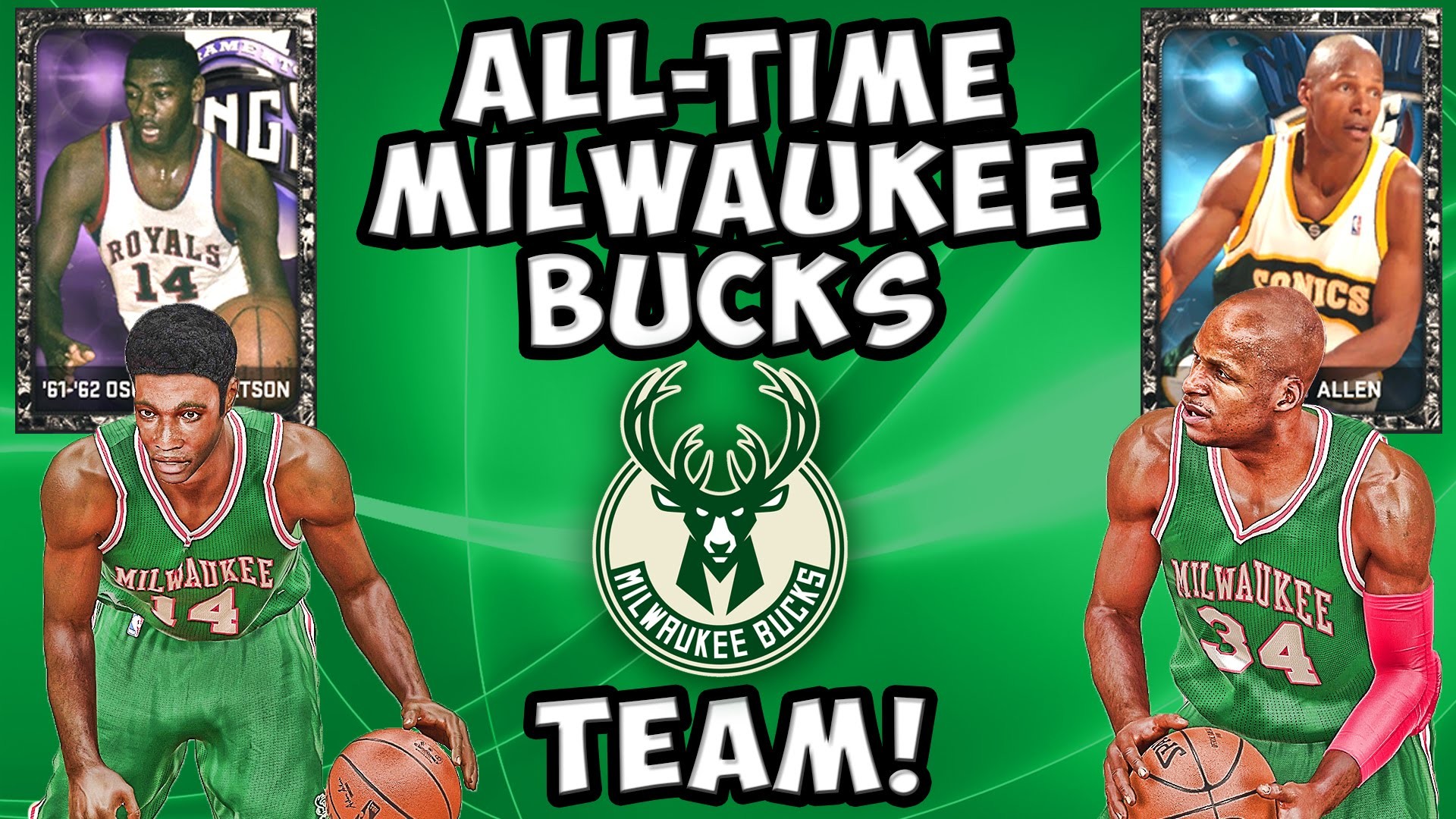 1920x1080 All-Time Milwaukee Bucks Team! NBA 2K15 MyTeam - Onyx Oscar Robertson & Ray  Allen - YouTube