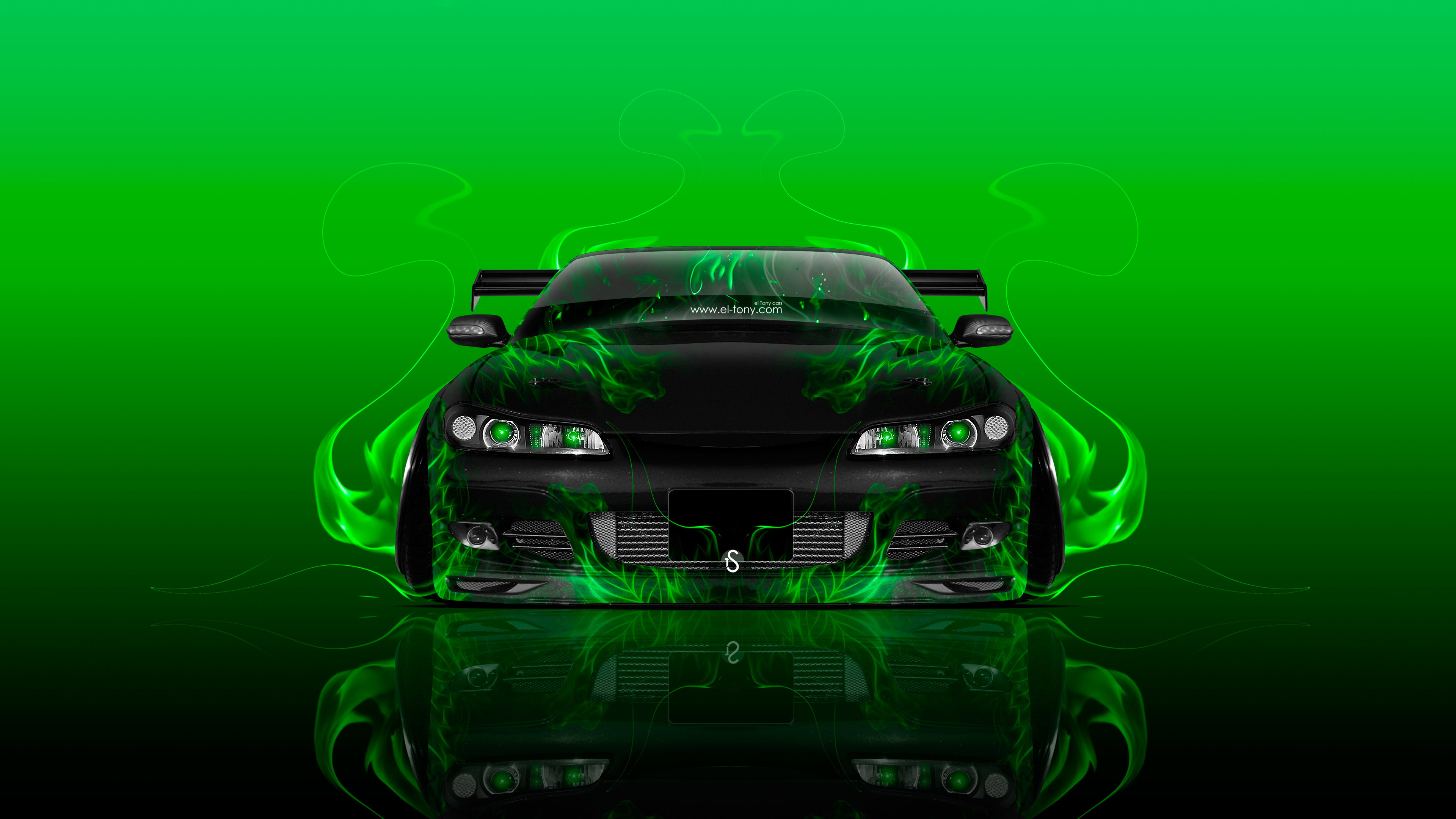 3840x2160 ... Nissan-Silvia-S15-JDM-Tuning-Front-Fire-Flame- ...