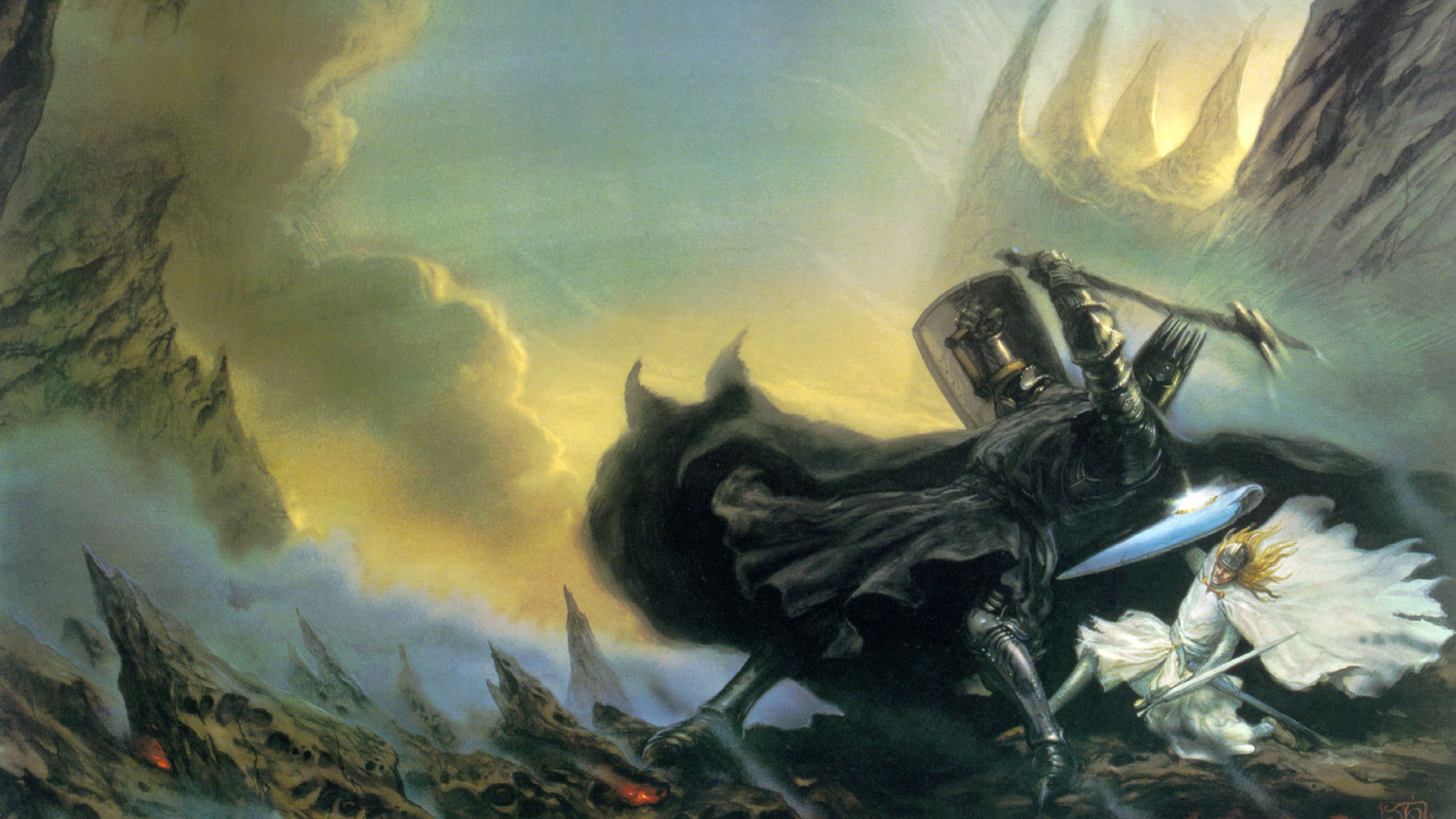 1920x1080 J. R. Tolkien The Silmarillion Morgoth Fantasy Art John Howe