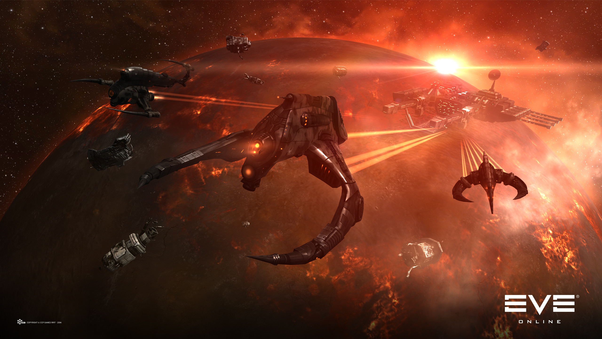 2560x1440 Eve Online Red Planet