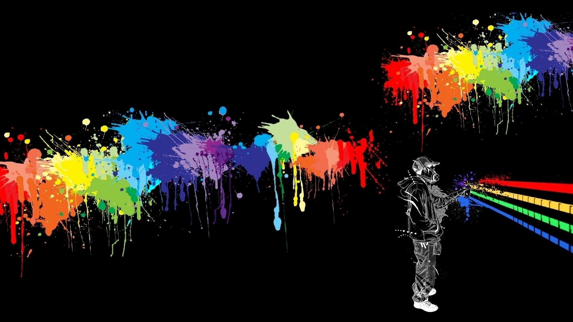 1920x1080 Abstract cool graffiti wallpaper with splach paint color street art  background hd