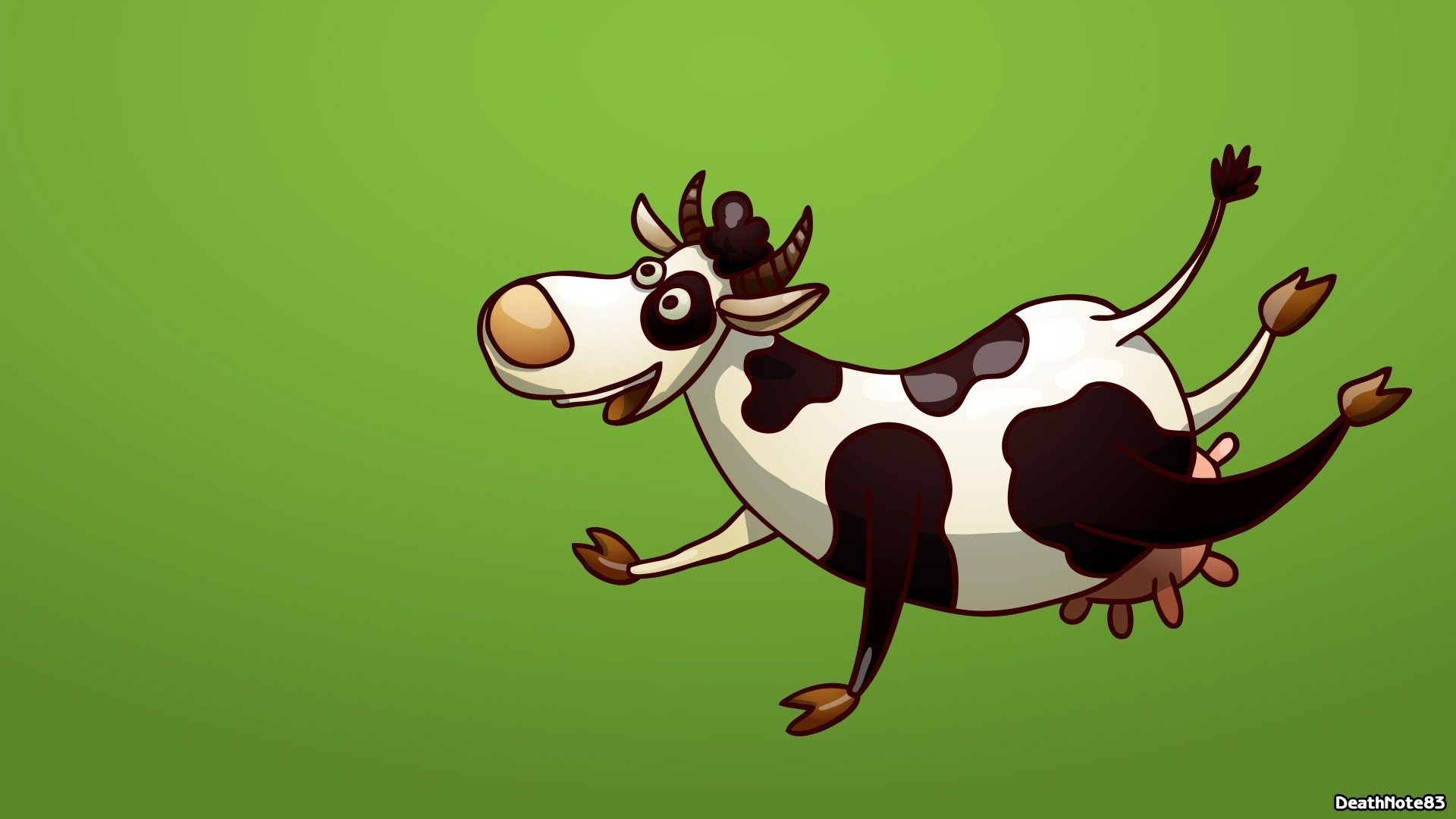 1920x1080 Cow Funny Cartoon
