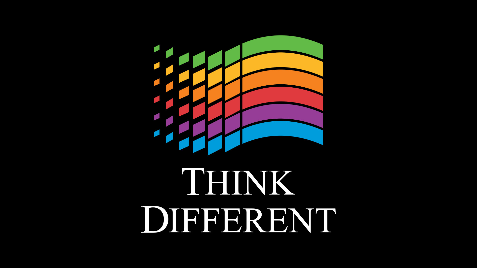 1920x1080 Think different, in the style of Microsoft Windows 3.1 [] ...