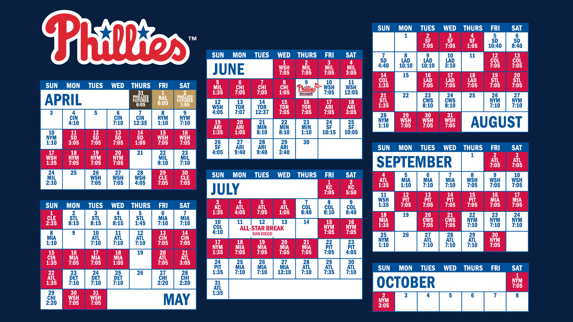 1920x1080 My husband requested a simple Phillies Schedule desktop wallpaper .