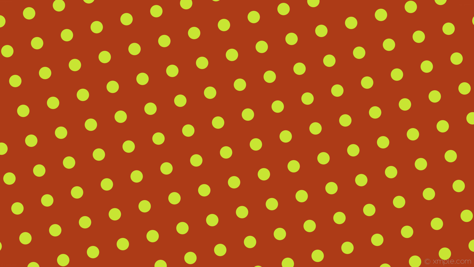 1920x1080 wallpaper spots yellow polka dots red #ad3b18 #c8e533 15Â° 50px 125px